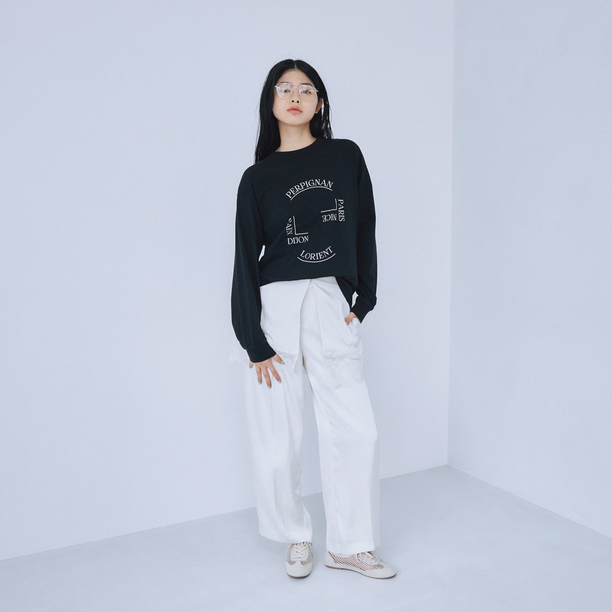 Paris Logo Long Sleeve Tee