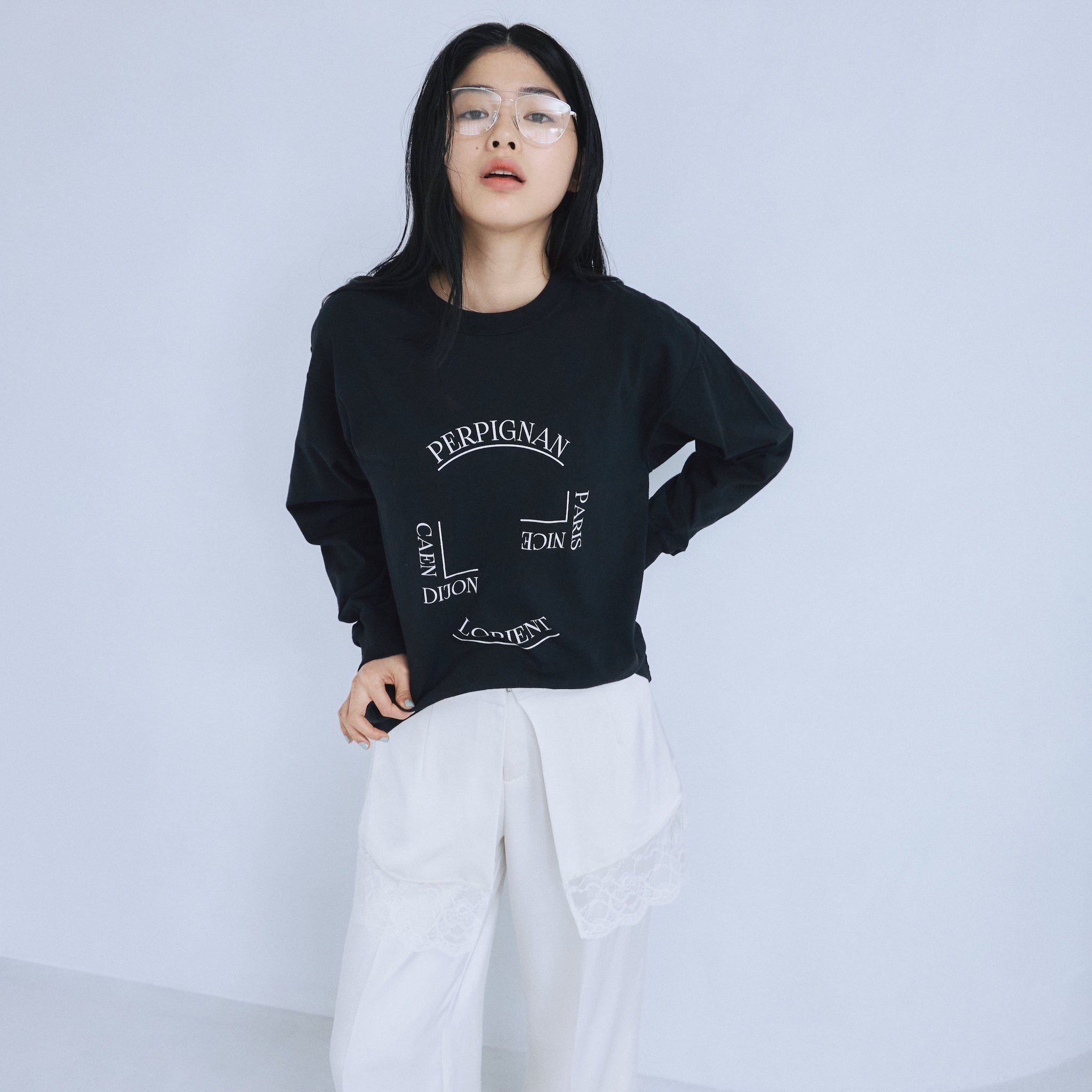 Paris Logo Long Sleeve Tee