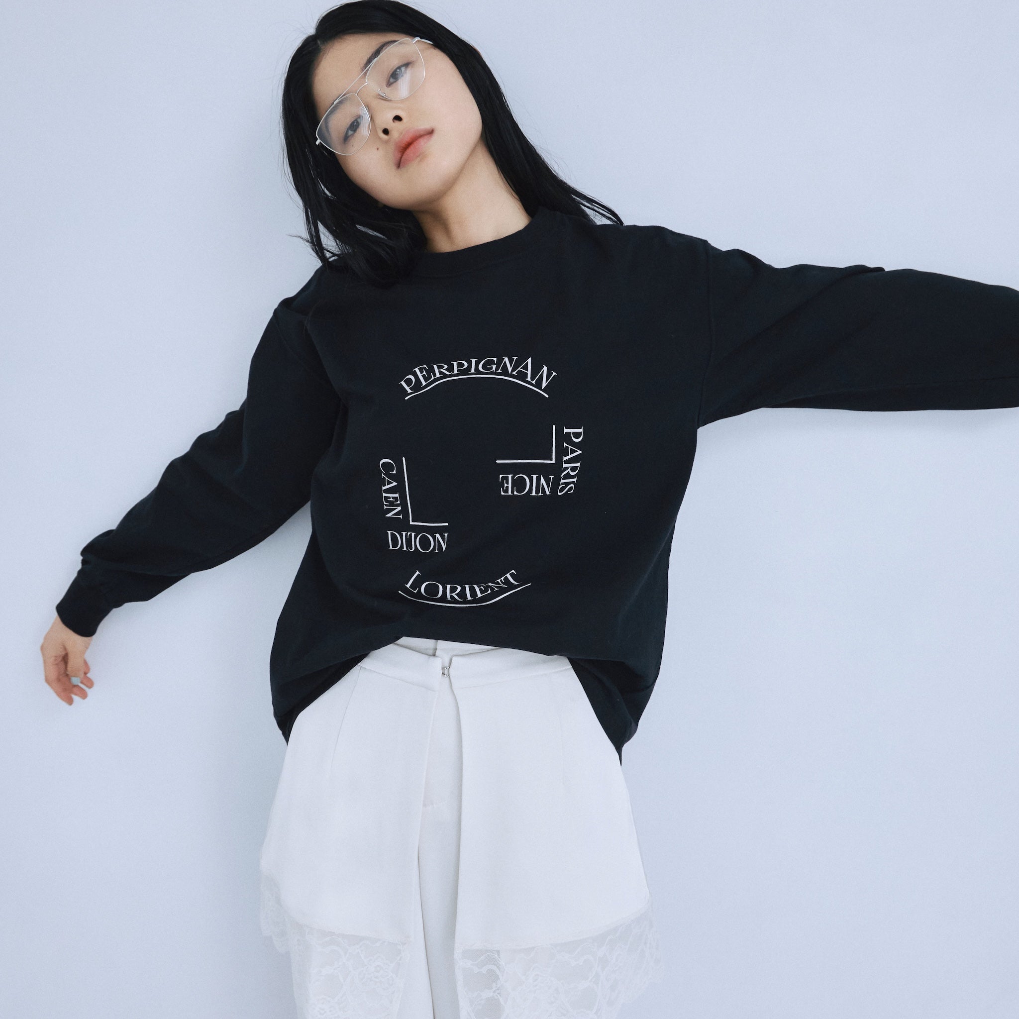 Paris Logo Long Sleeve Tee