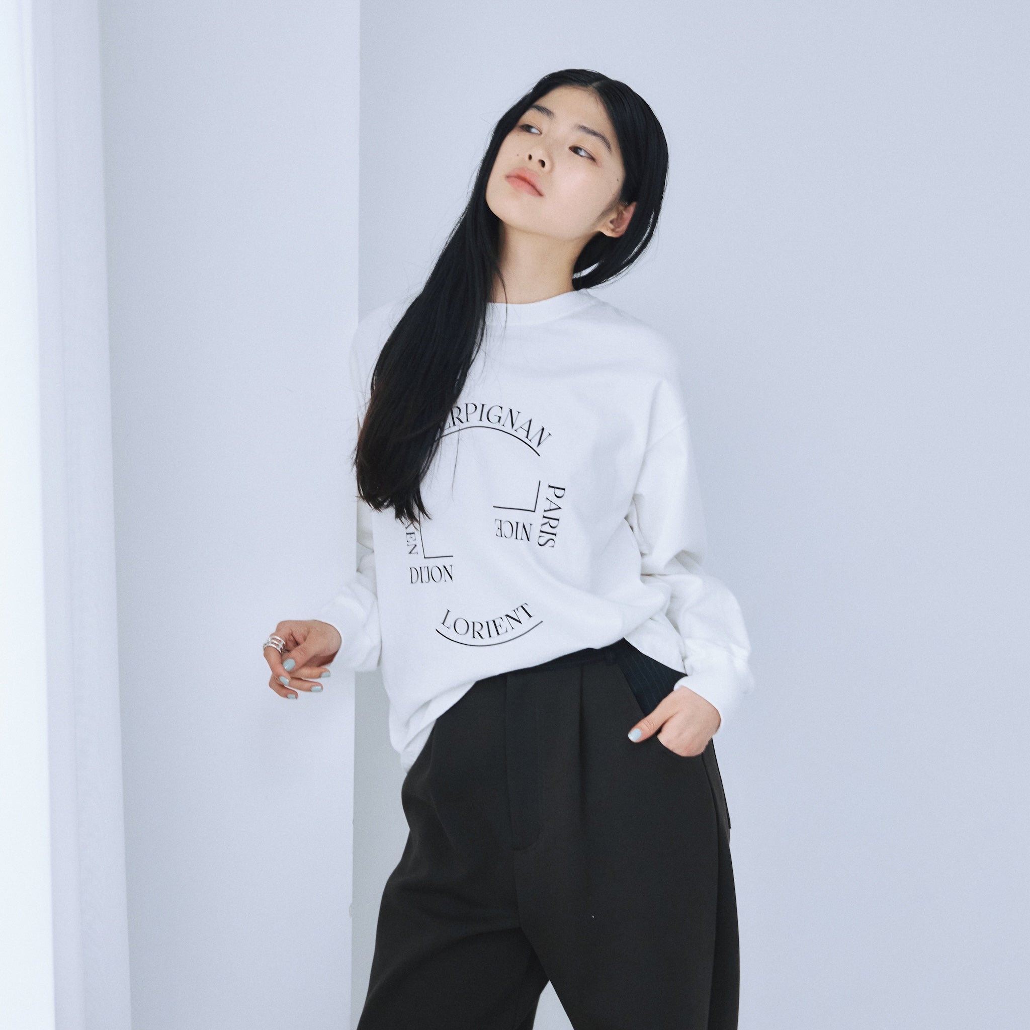 Paris Logo Long Sleeve Tee