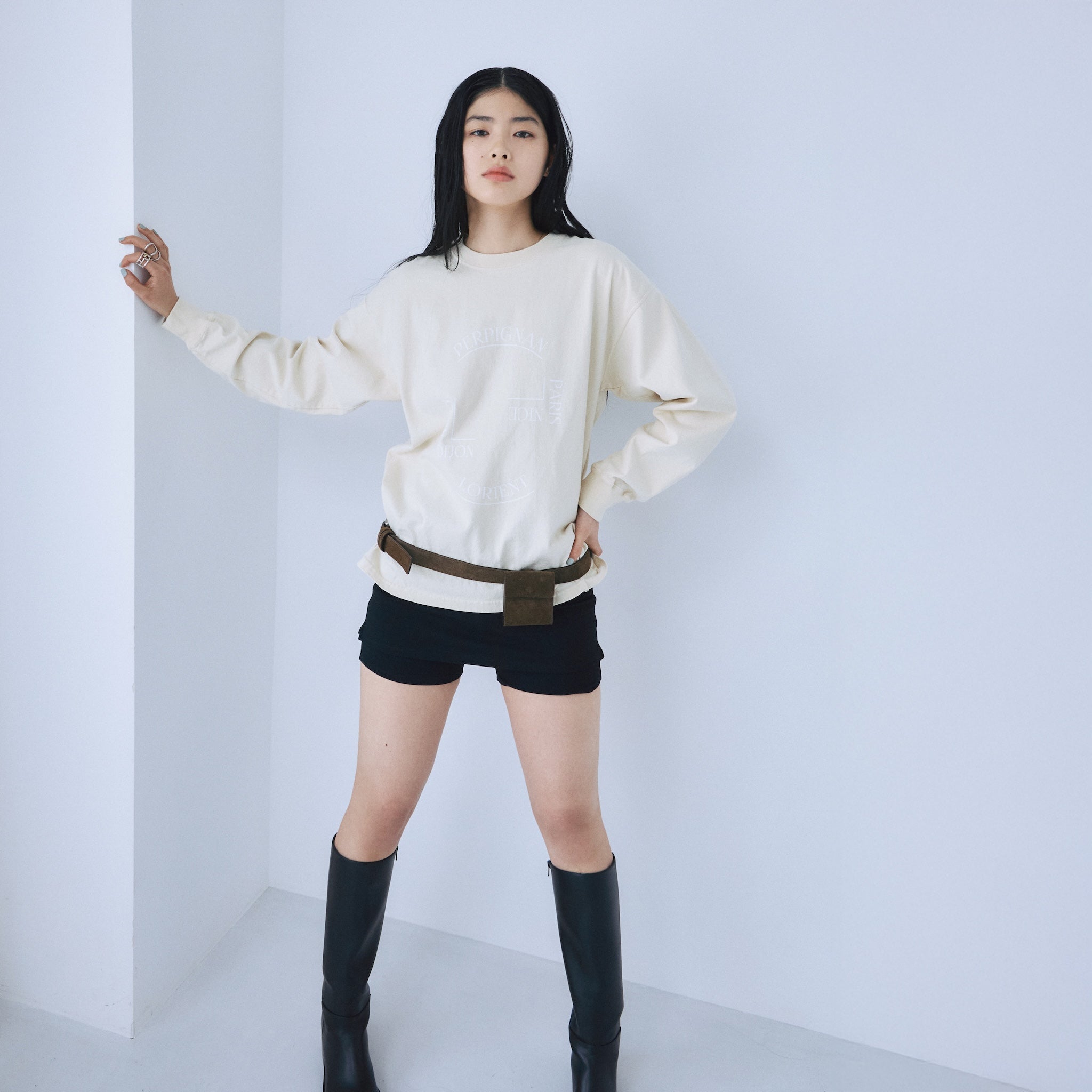 Paris Logo Long Sleeve Tee