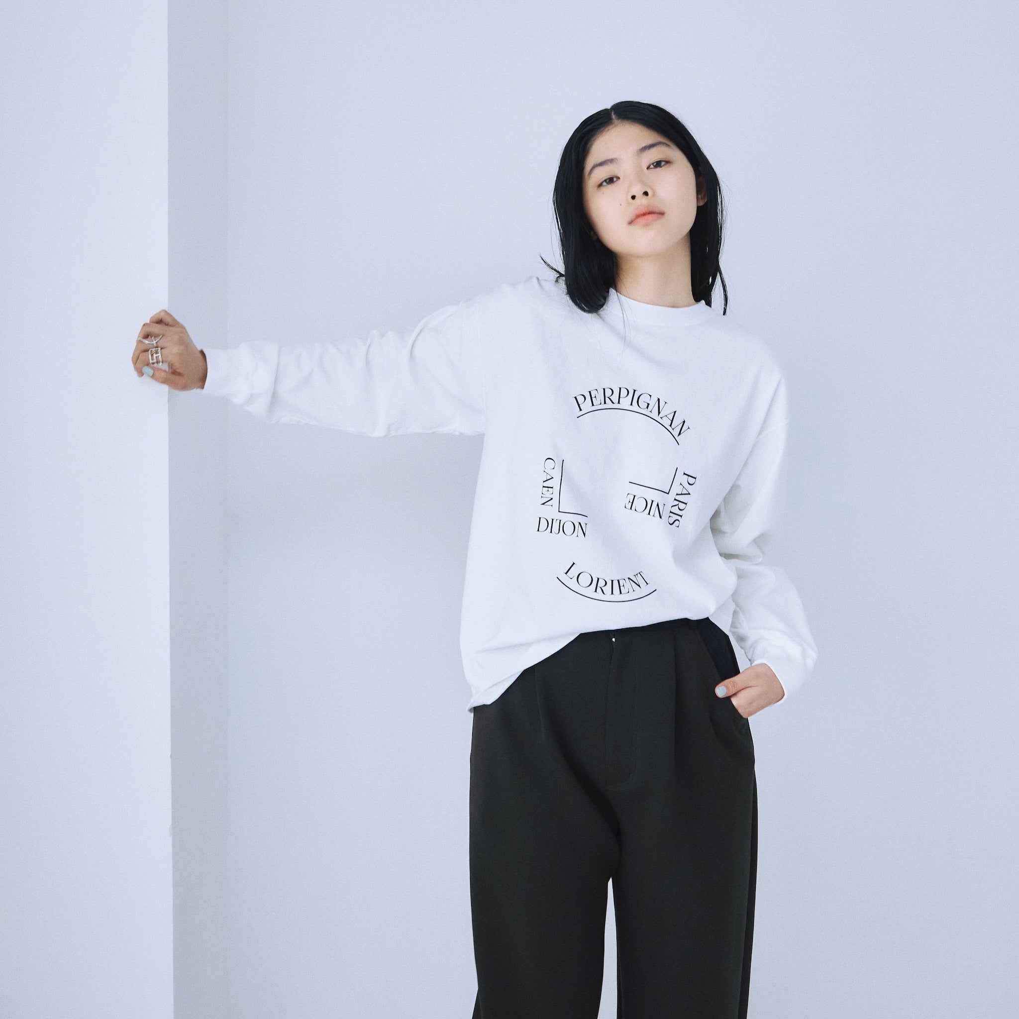 Paris LogoロングスリーブTee