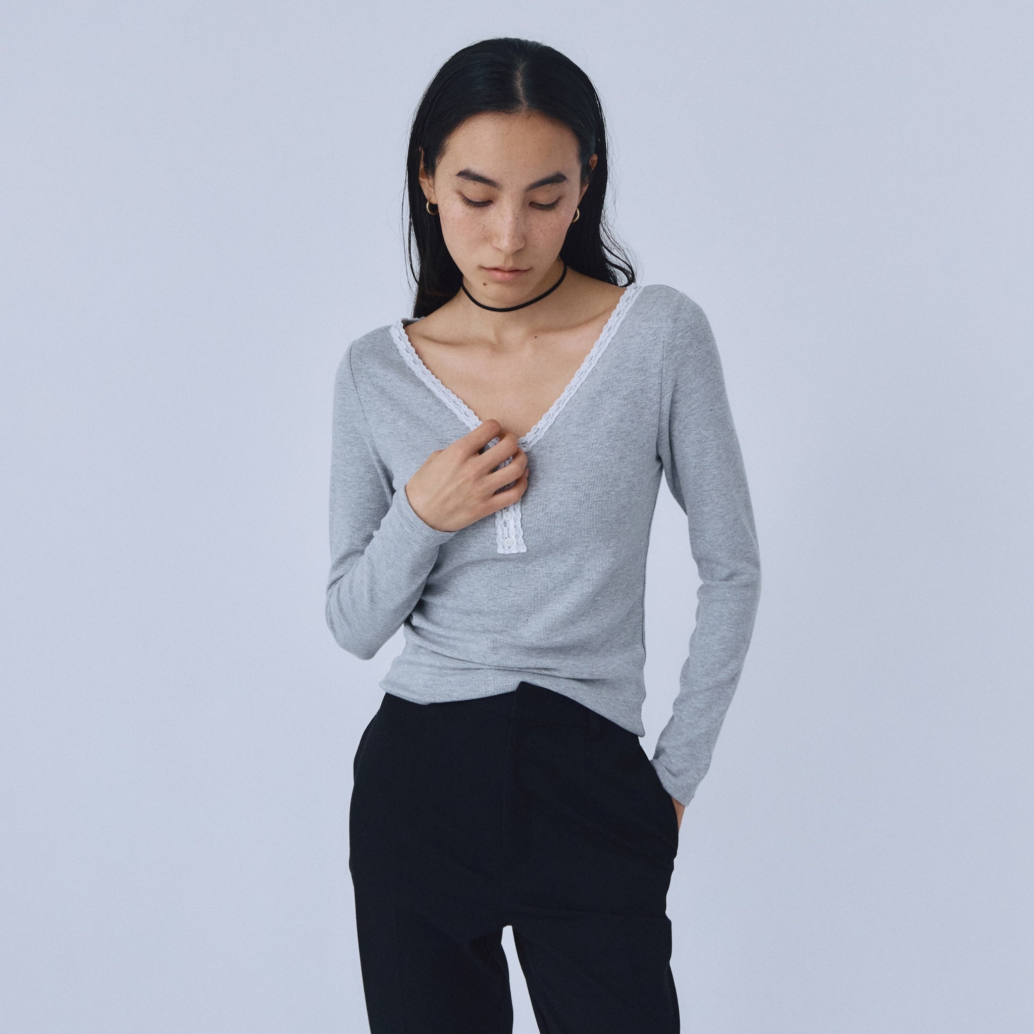 Fit Pad Marshmallow Soft Rib Long Sleeve