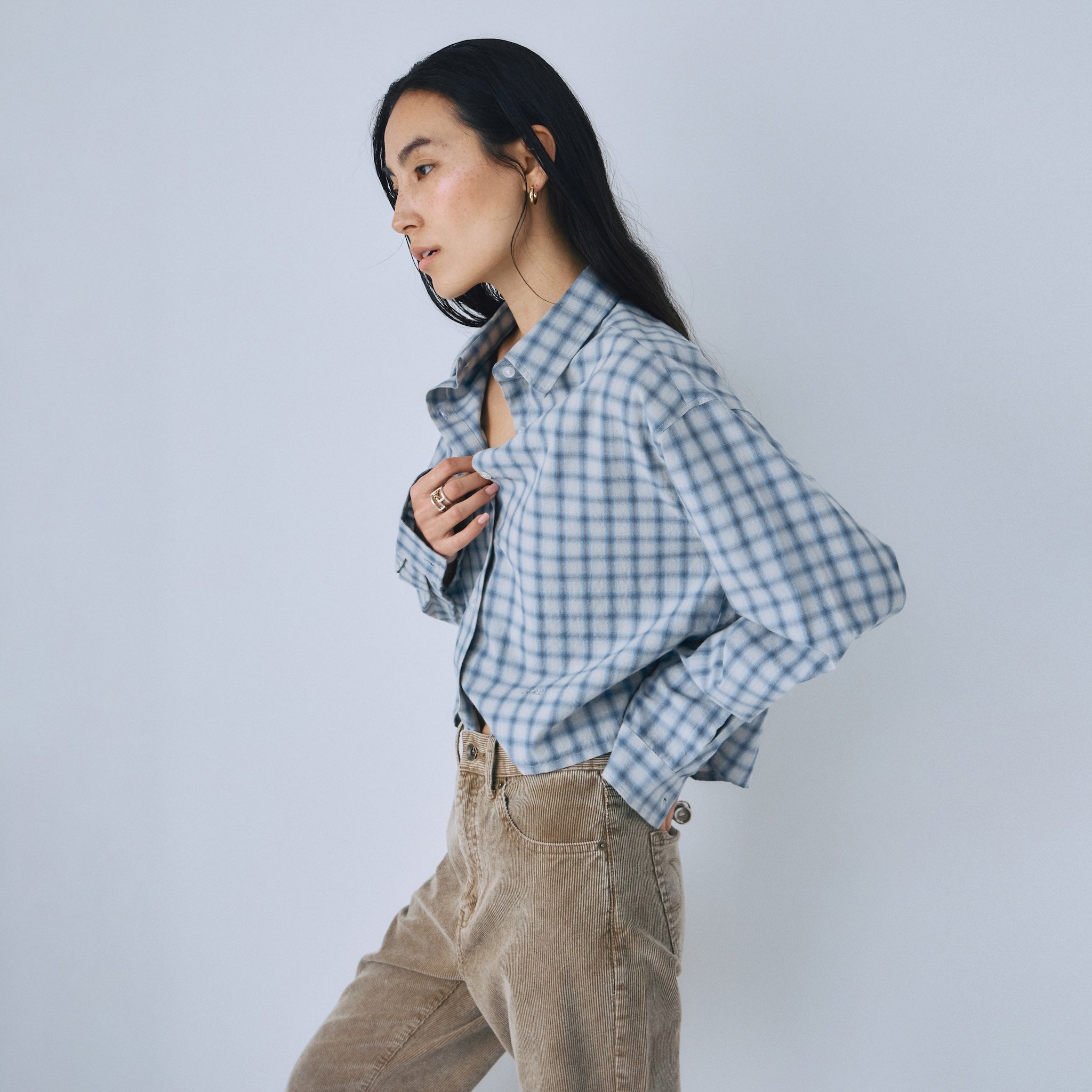 Cotton Wash Basic Short Shirt