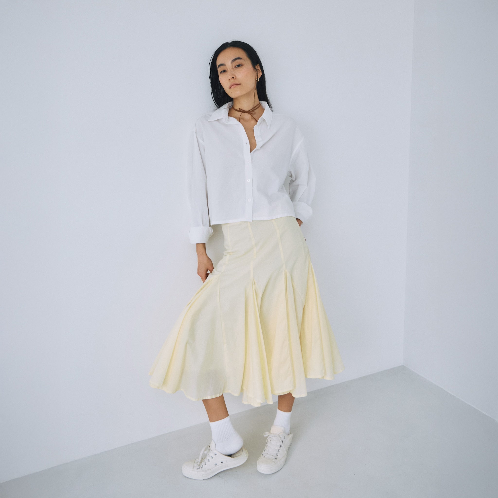 Cotton Wash Basic Short Shirt