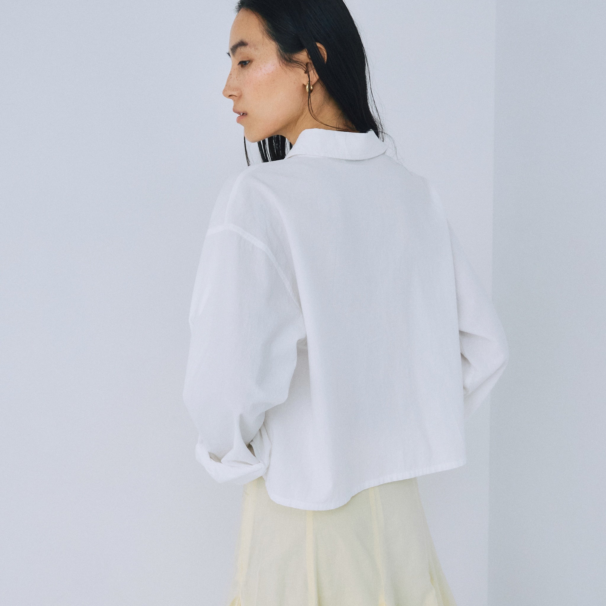 Cotton Wash Basic Short Shirt