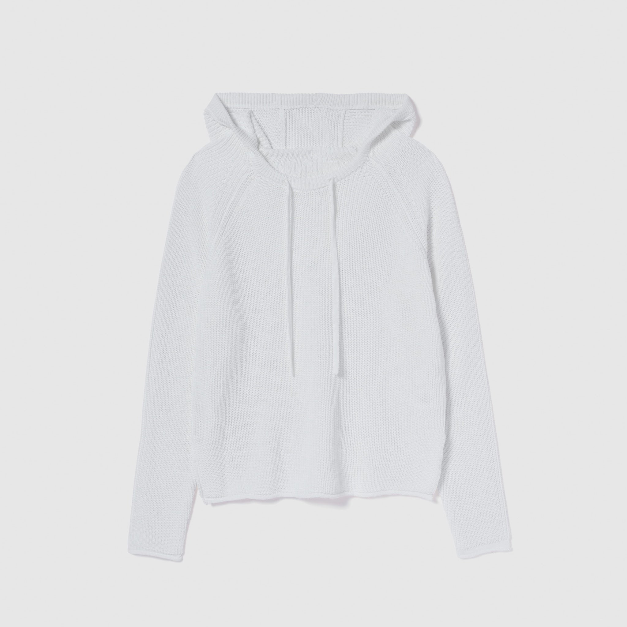 サイドスリットニットフーディー