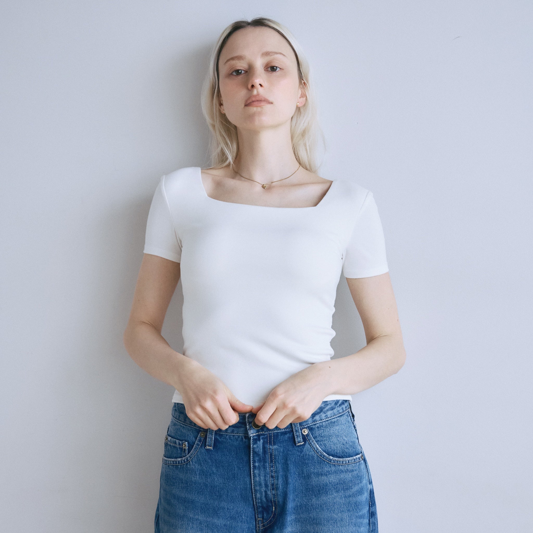 Fitパッドマシュマロスクエアハーフスリーブ