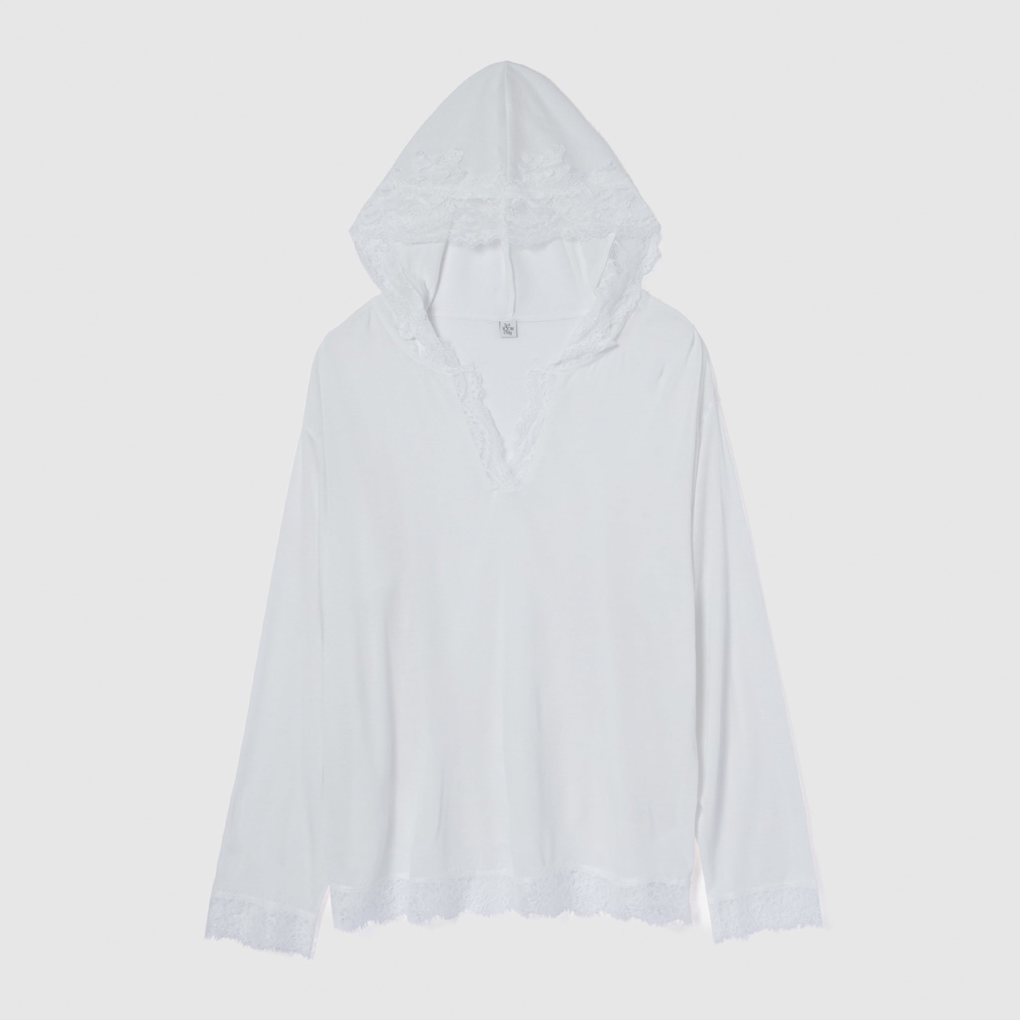 Airy Lacy Relax Hoodie Top