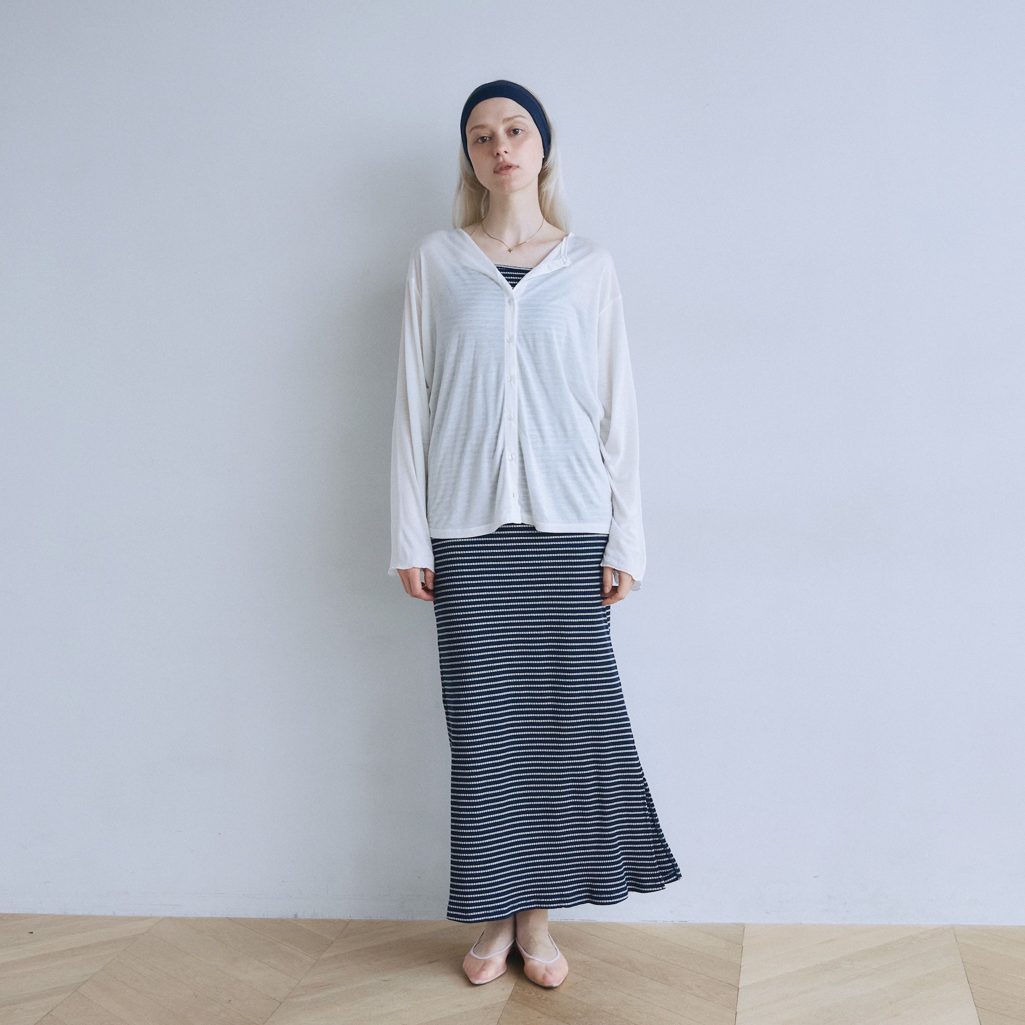 Heart Button Airy Cardigan