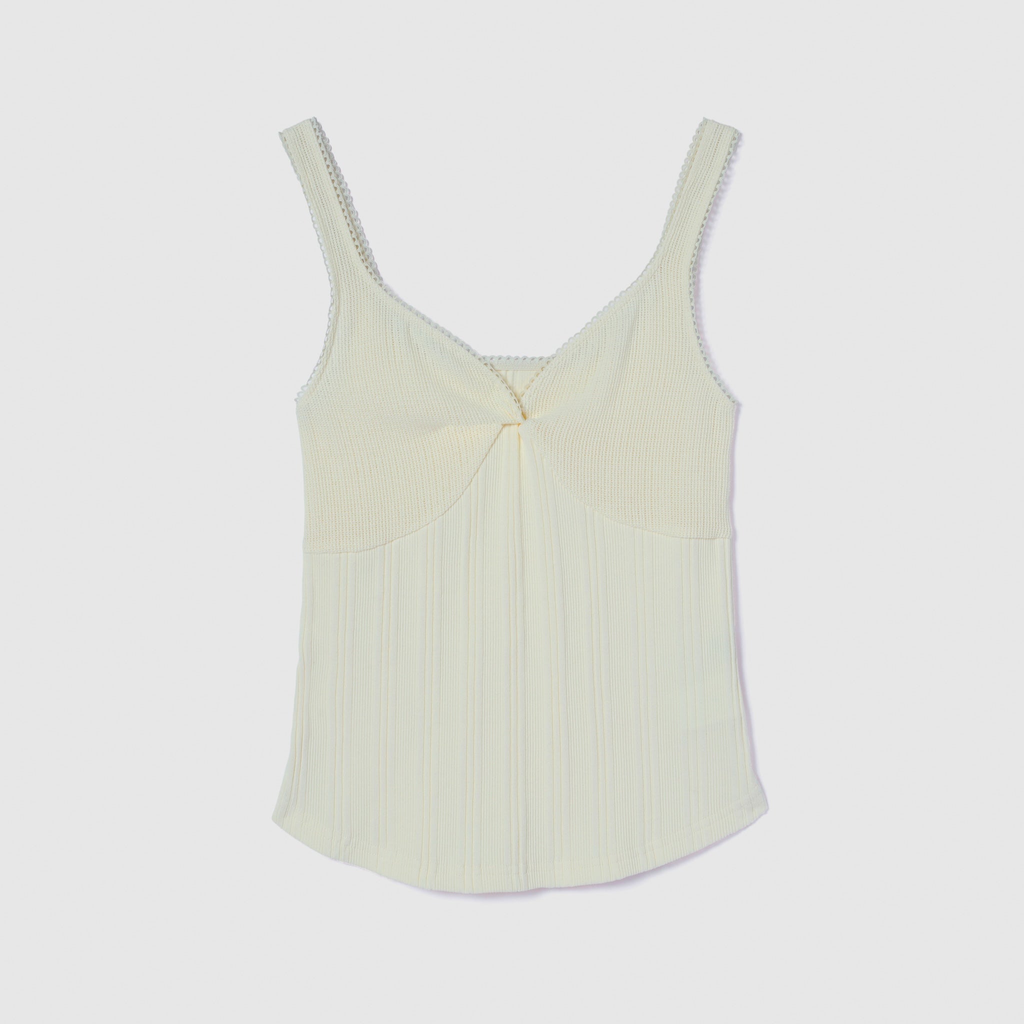 Random RIB Mesh Cup Camisole