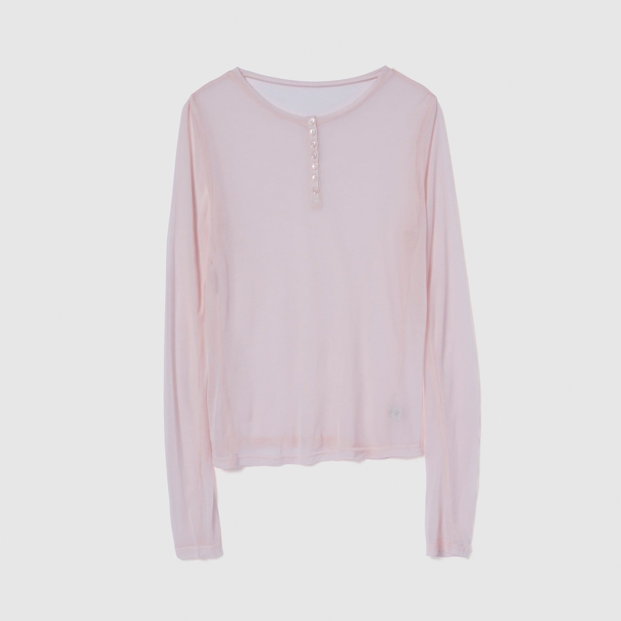 Noble silkヘンリーネックトップス