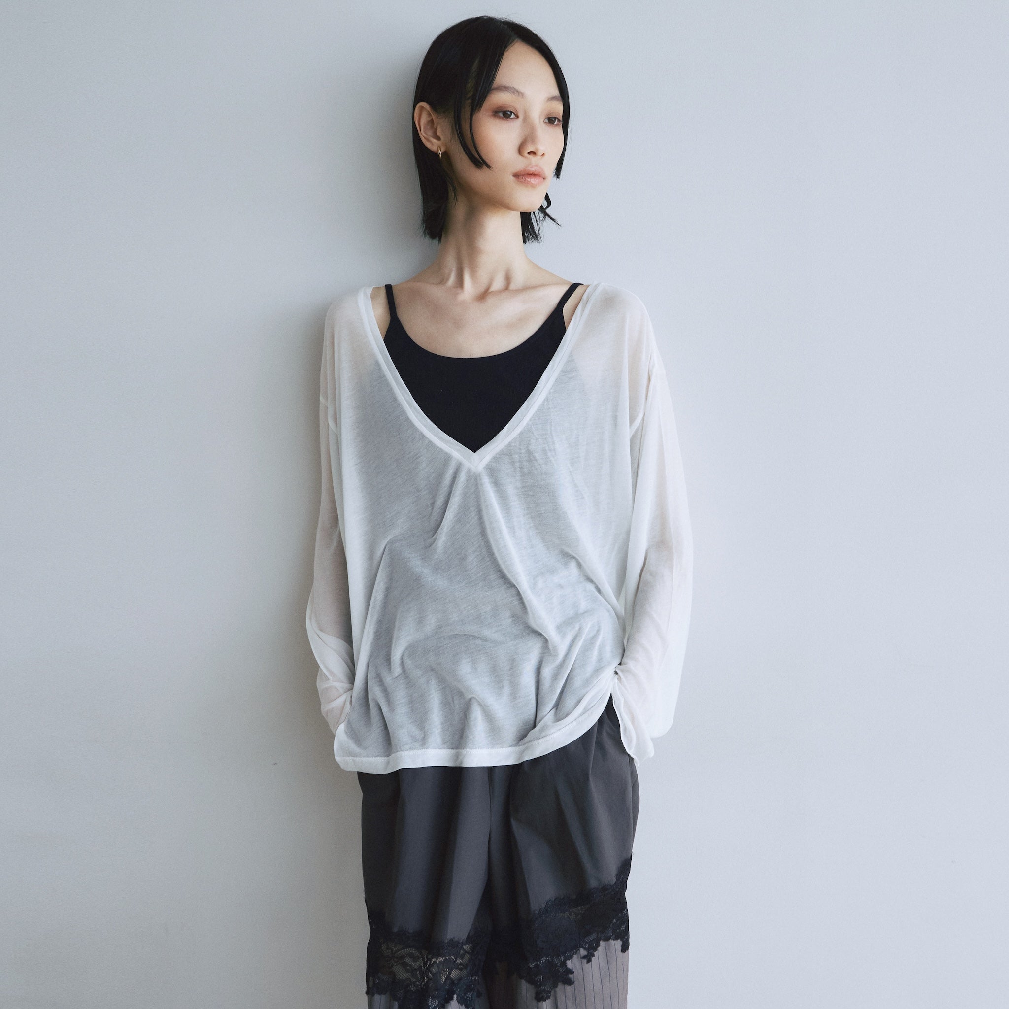 Noble silk loose top