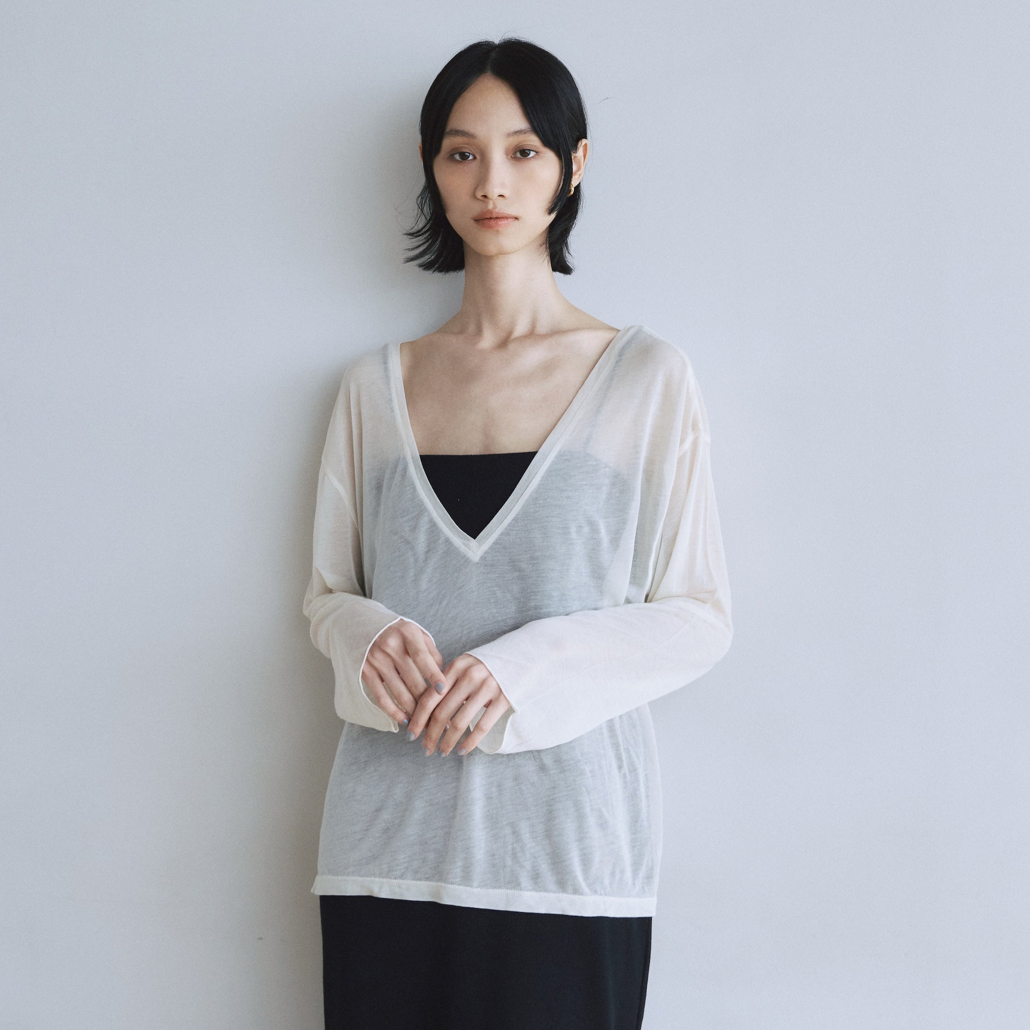 Noble silk loose top