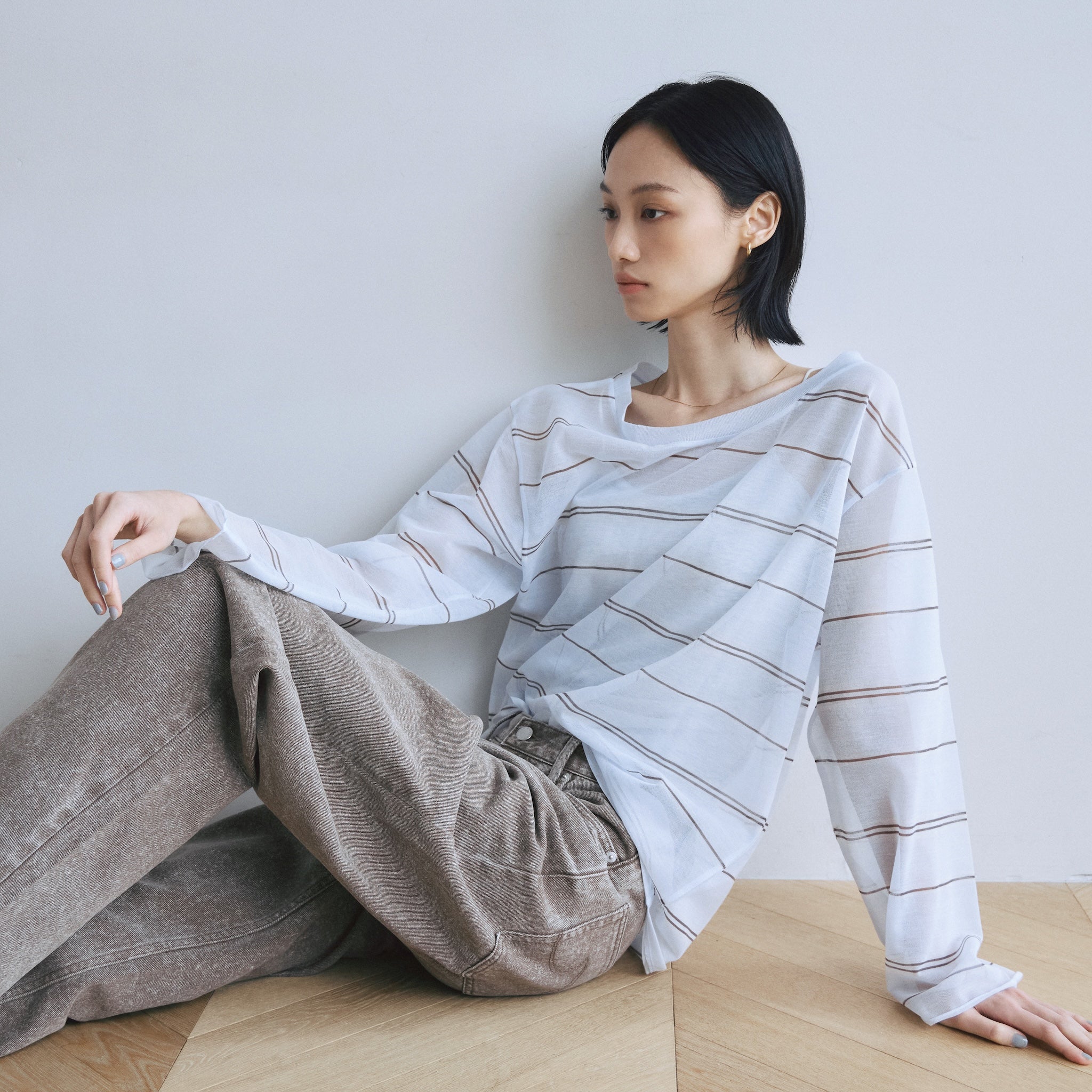 Soft Crispy Sheer Loose Top
