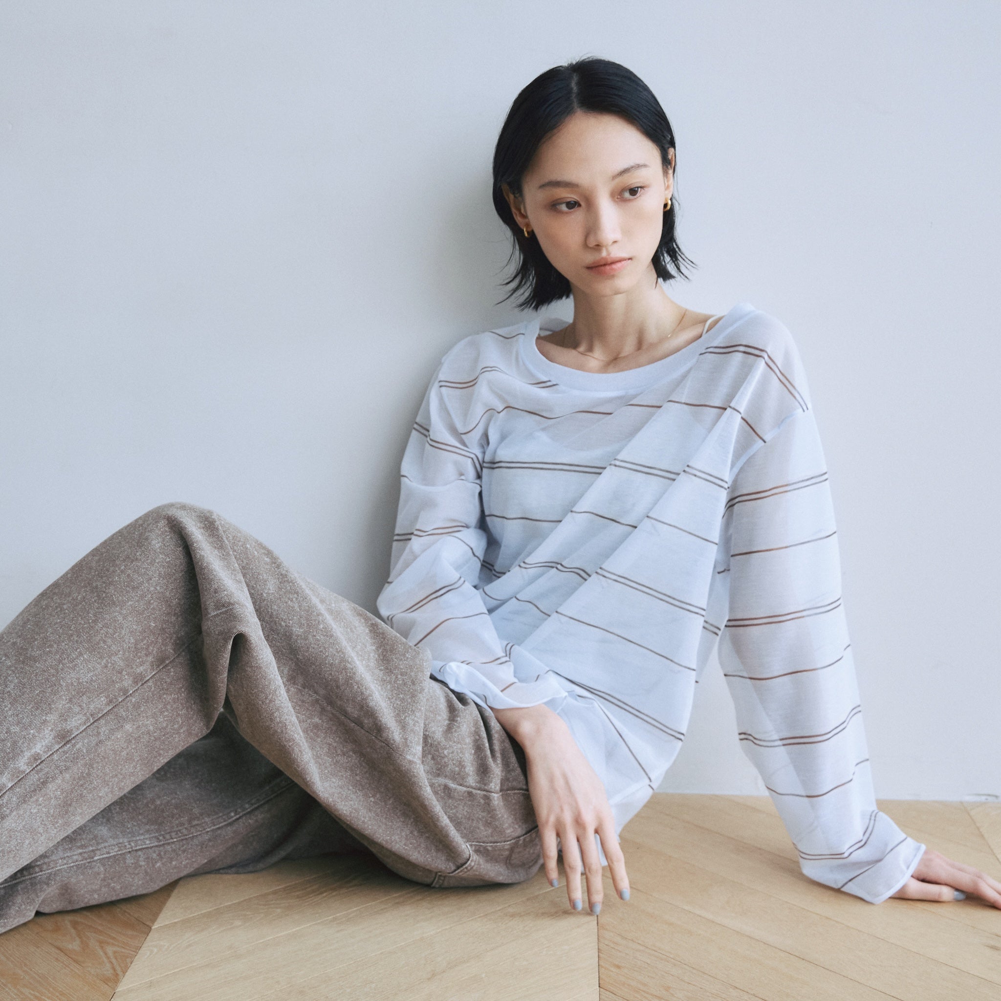 Soft Crispy Sheerルーズトップス