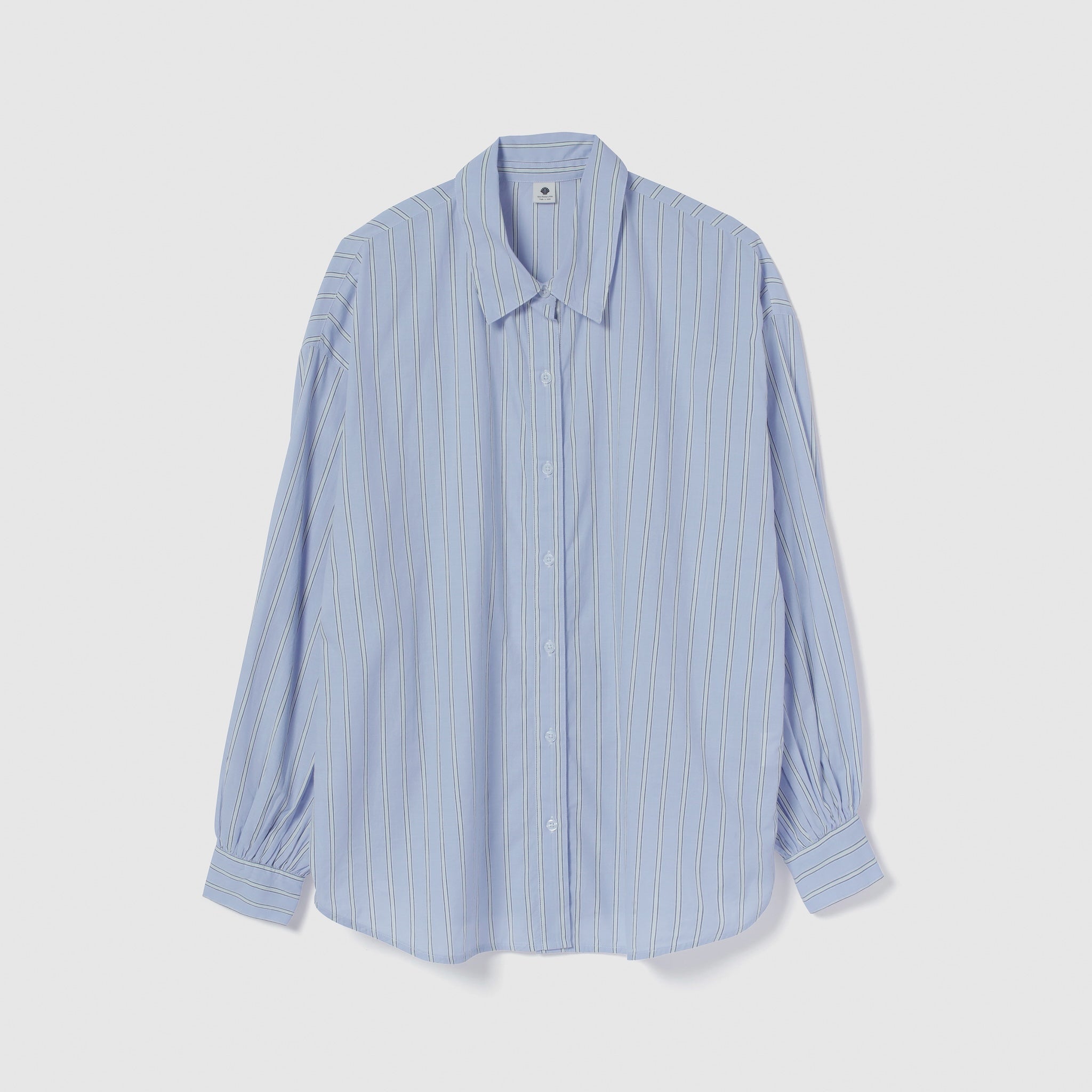 ECO FABRICマルチストライプルーズシャツ