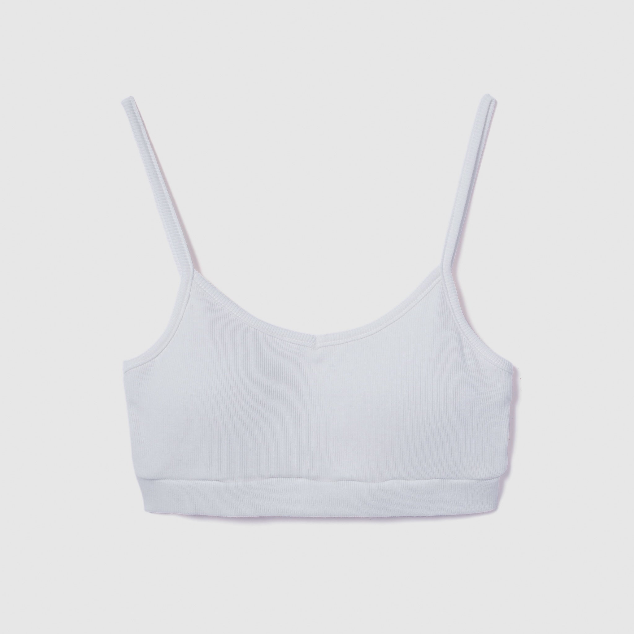Rib cut bra camisole
