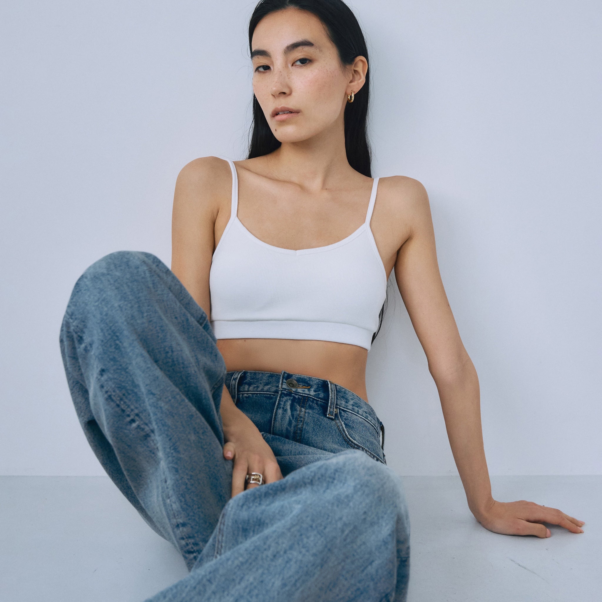 RIBカットブラキャミソール