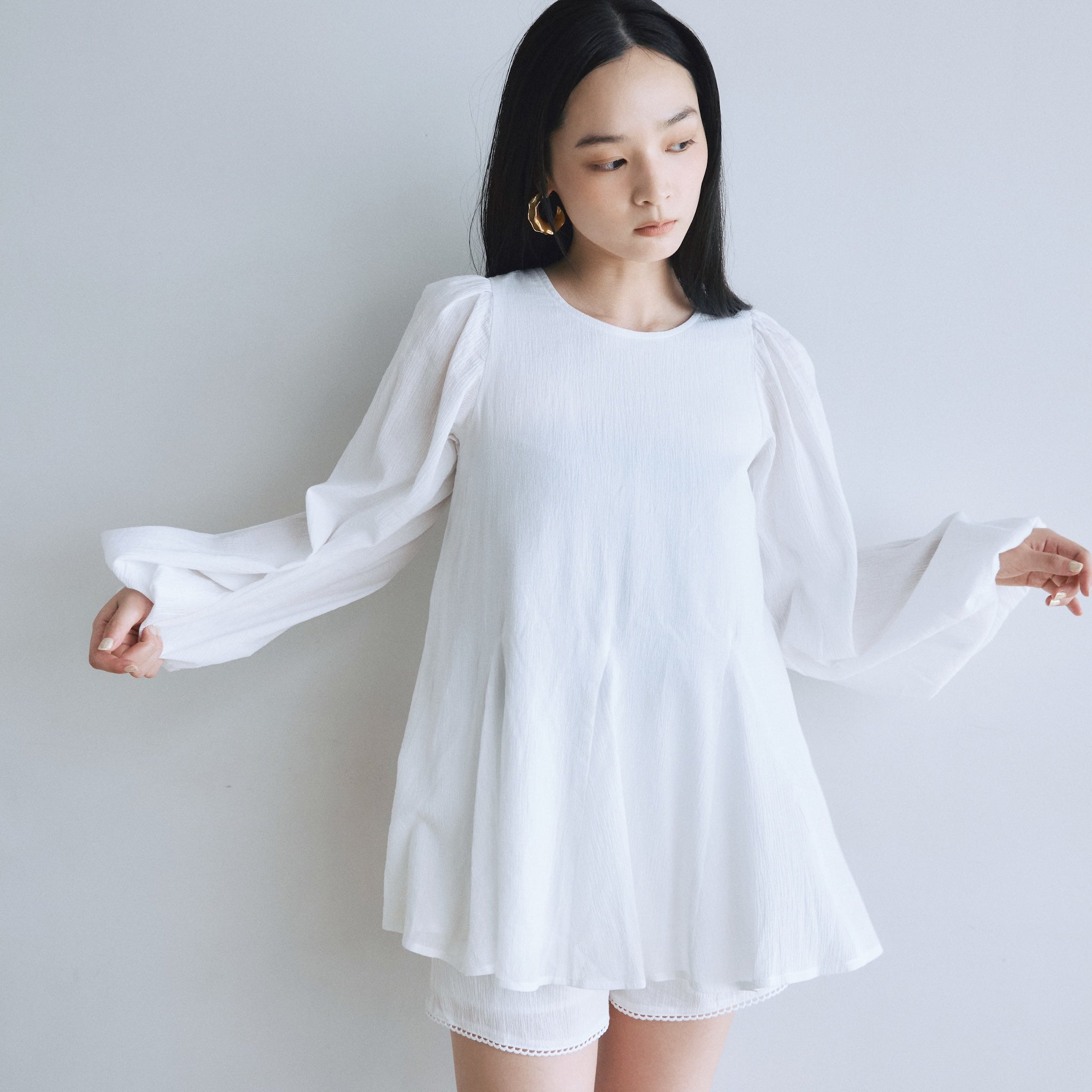 C/voile Back openチュニック