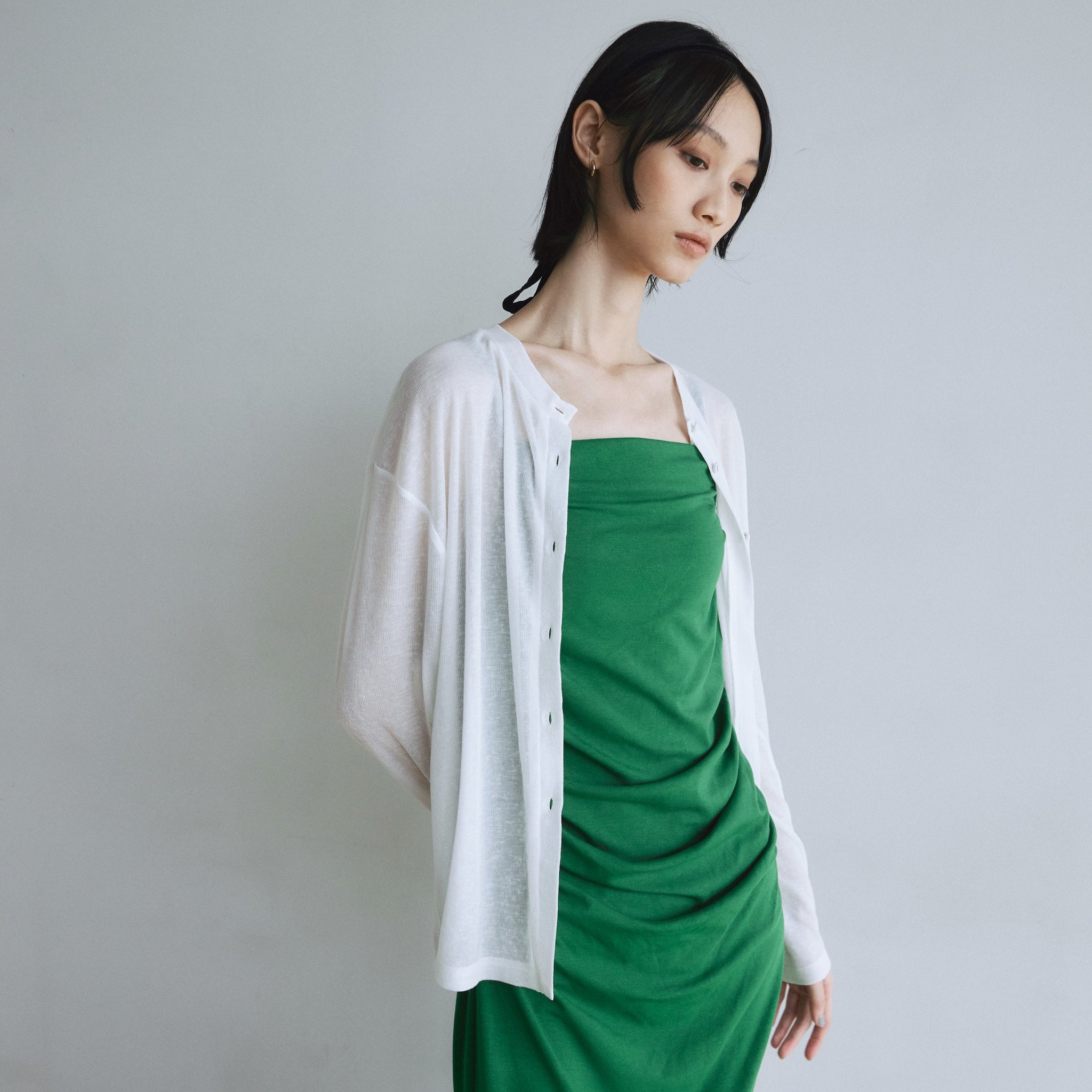 sheer cut cardigan