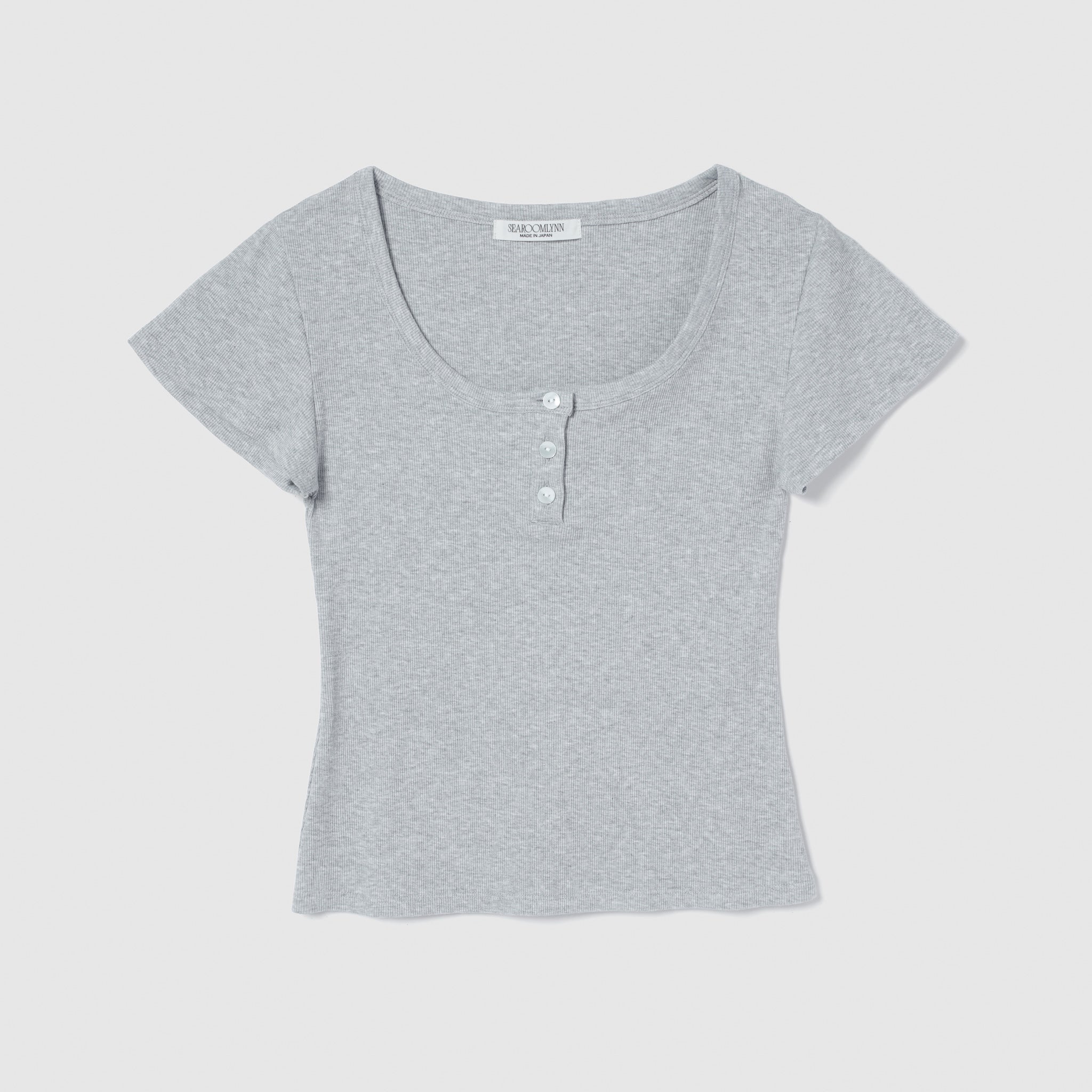 Henley neck half sleeve top