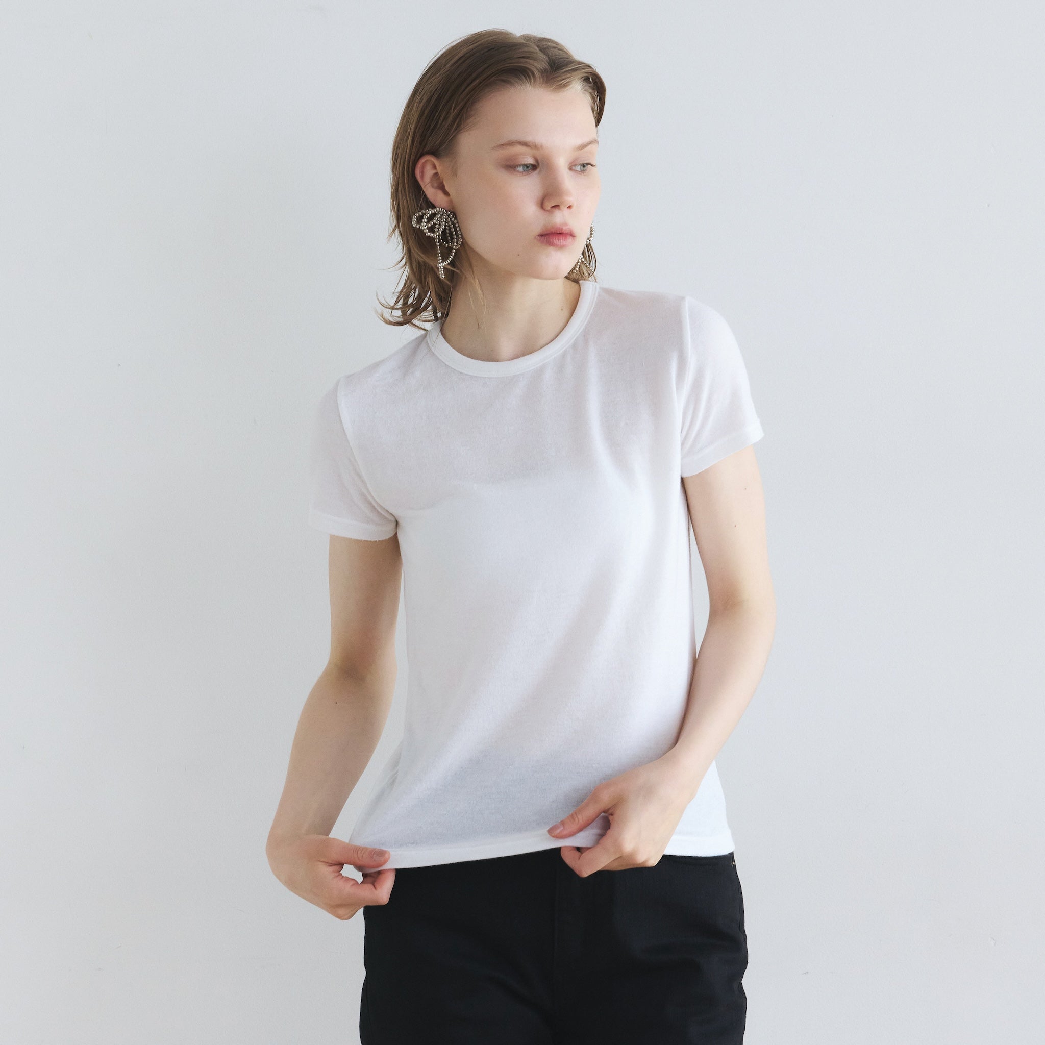 Fluffy smoothベーシックTシャツ