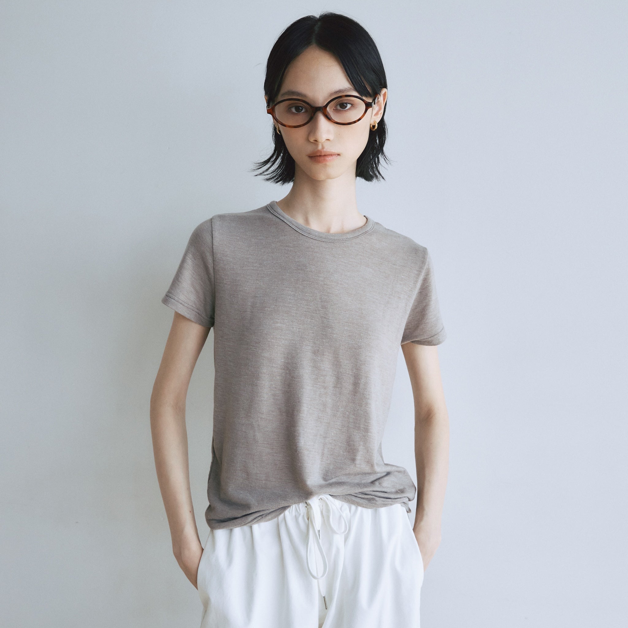 Fluffy smoothベーシックTシャツ