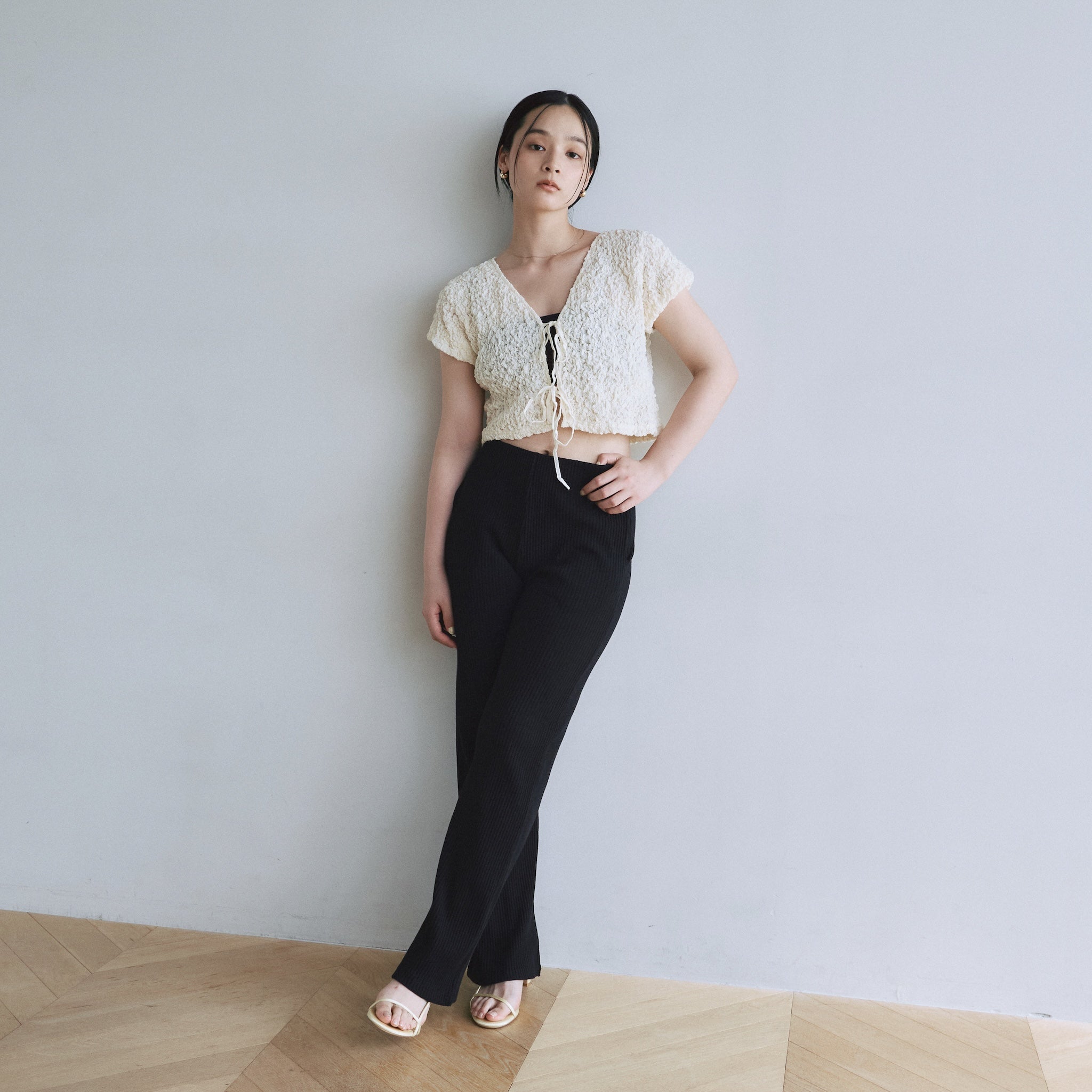 Smocking Ribbon Cardigan