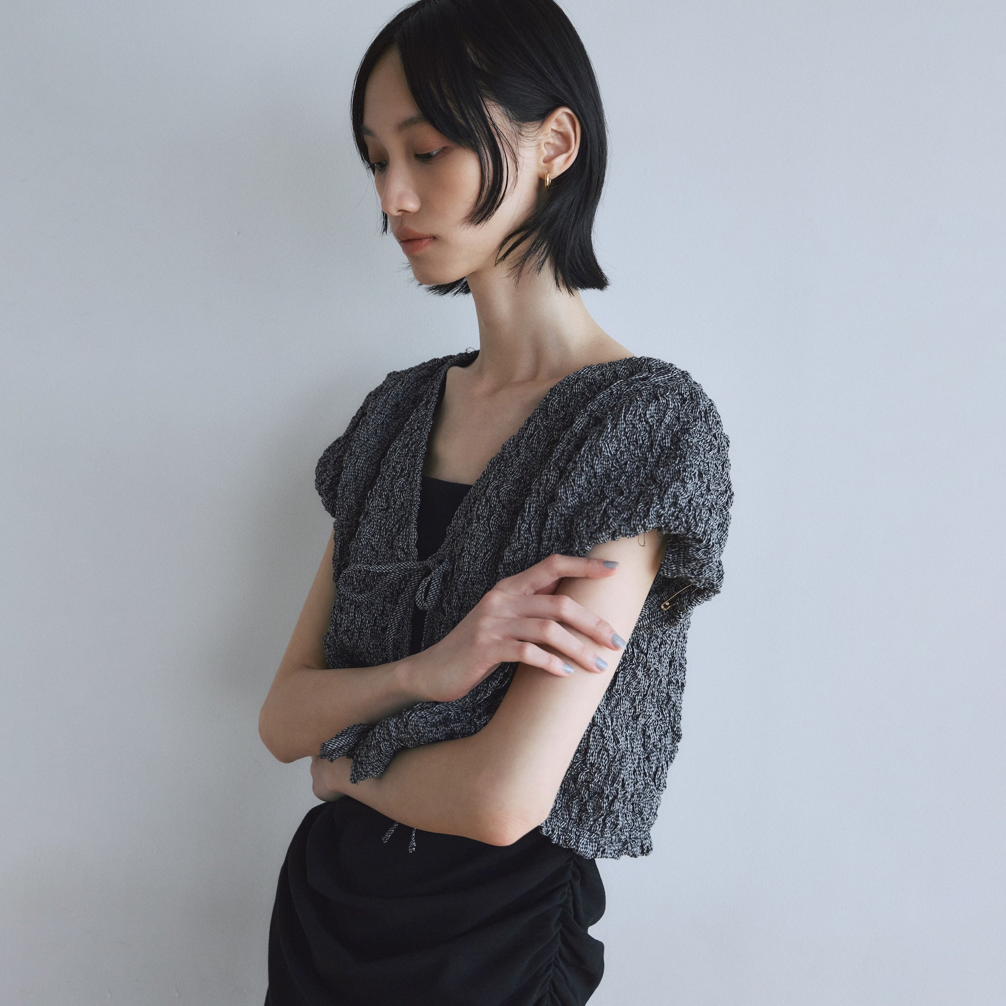 Smocking Ribbon Cardigan