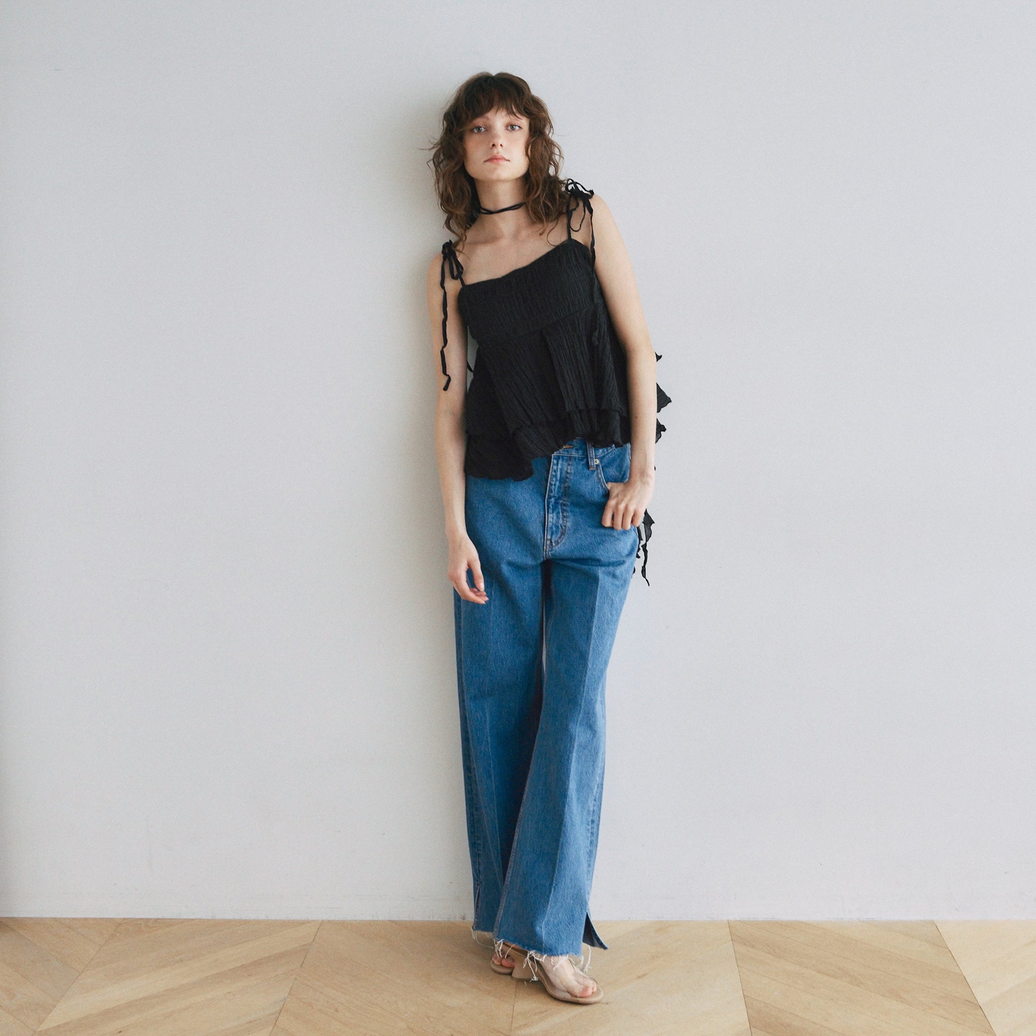 Padded Hang Fin Frill Camisole