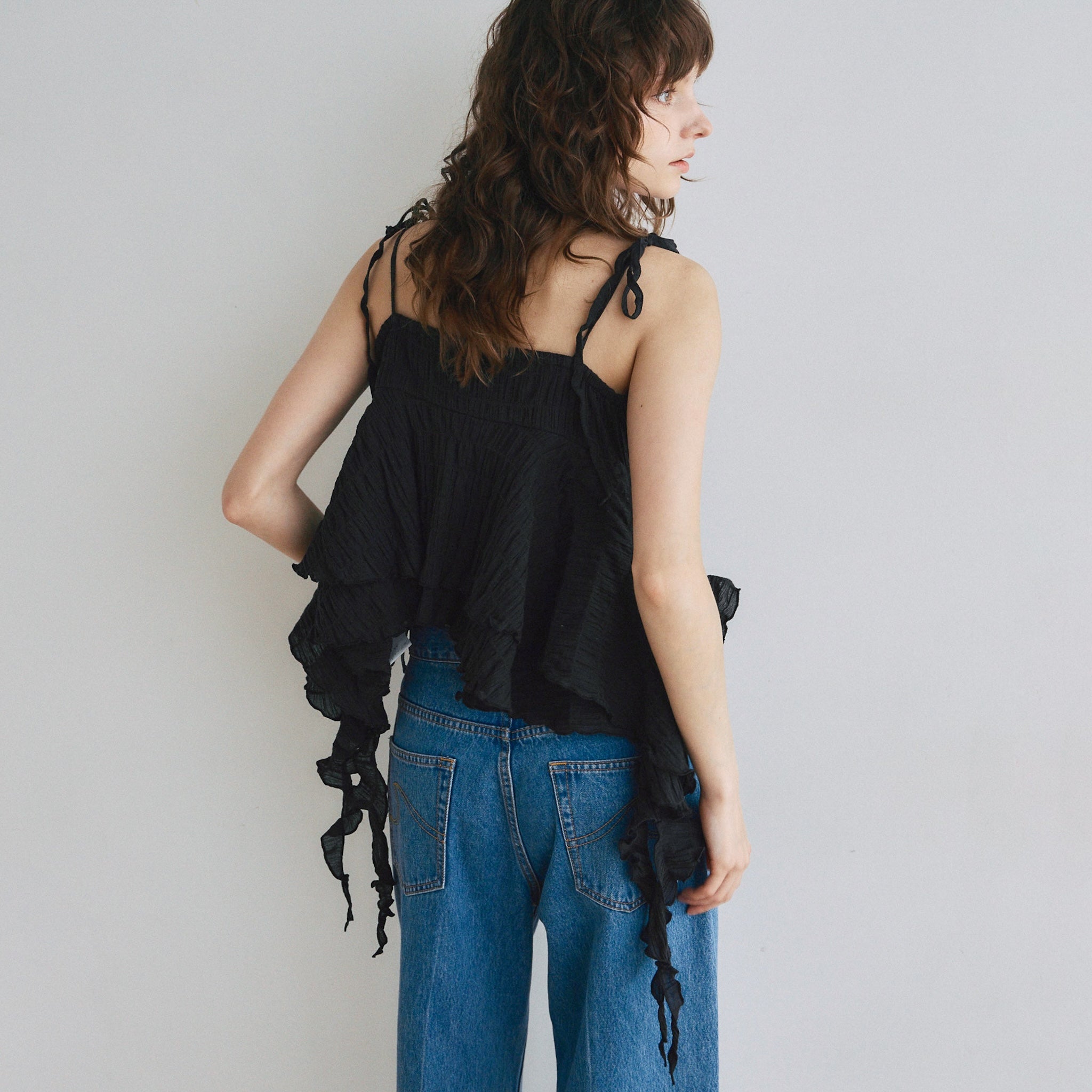 Padded Hang Fin Frill Camisole