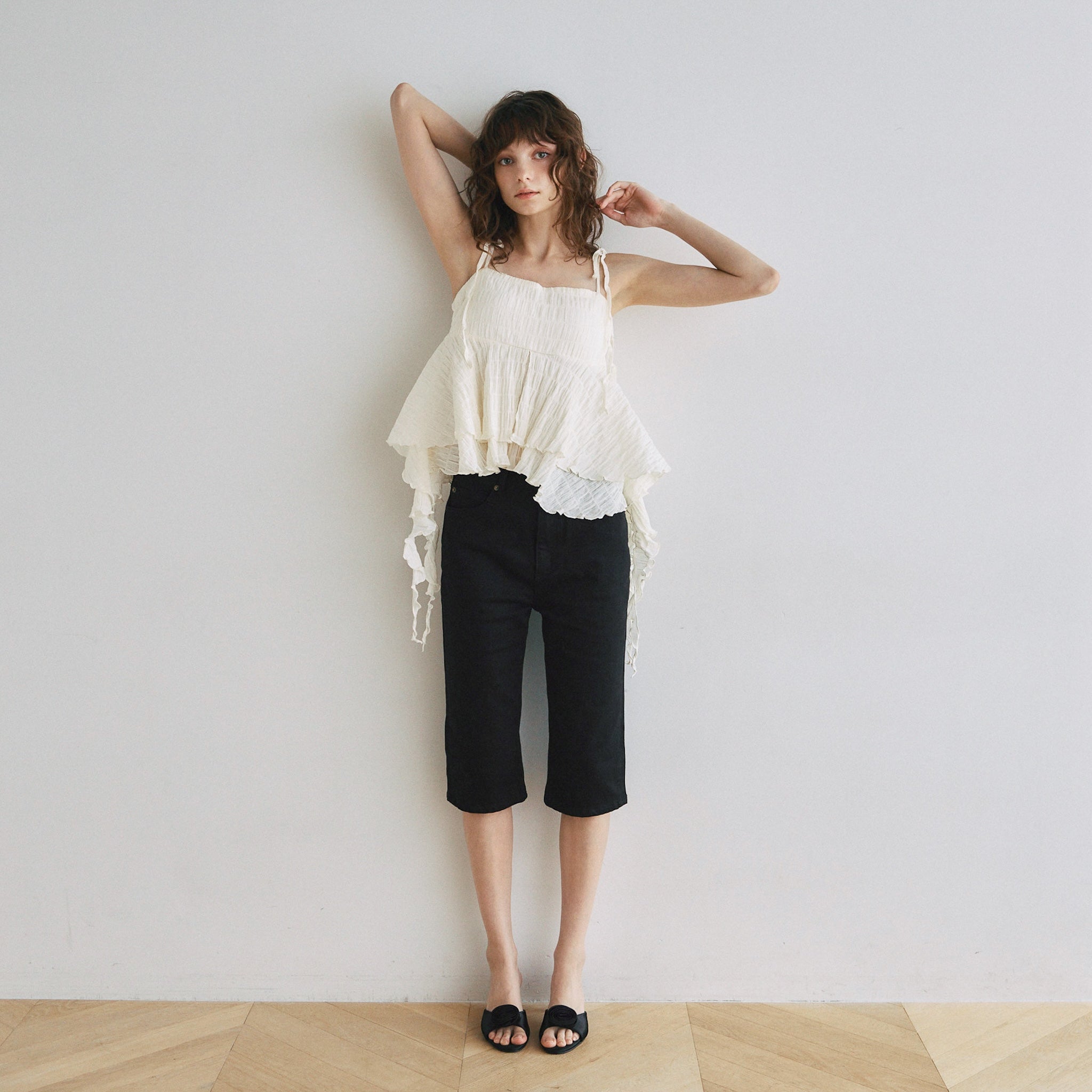 Padded Hang Fin Frill Camisole