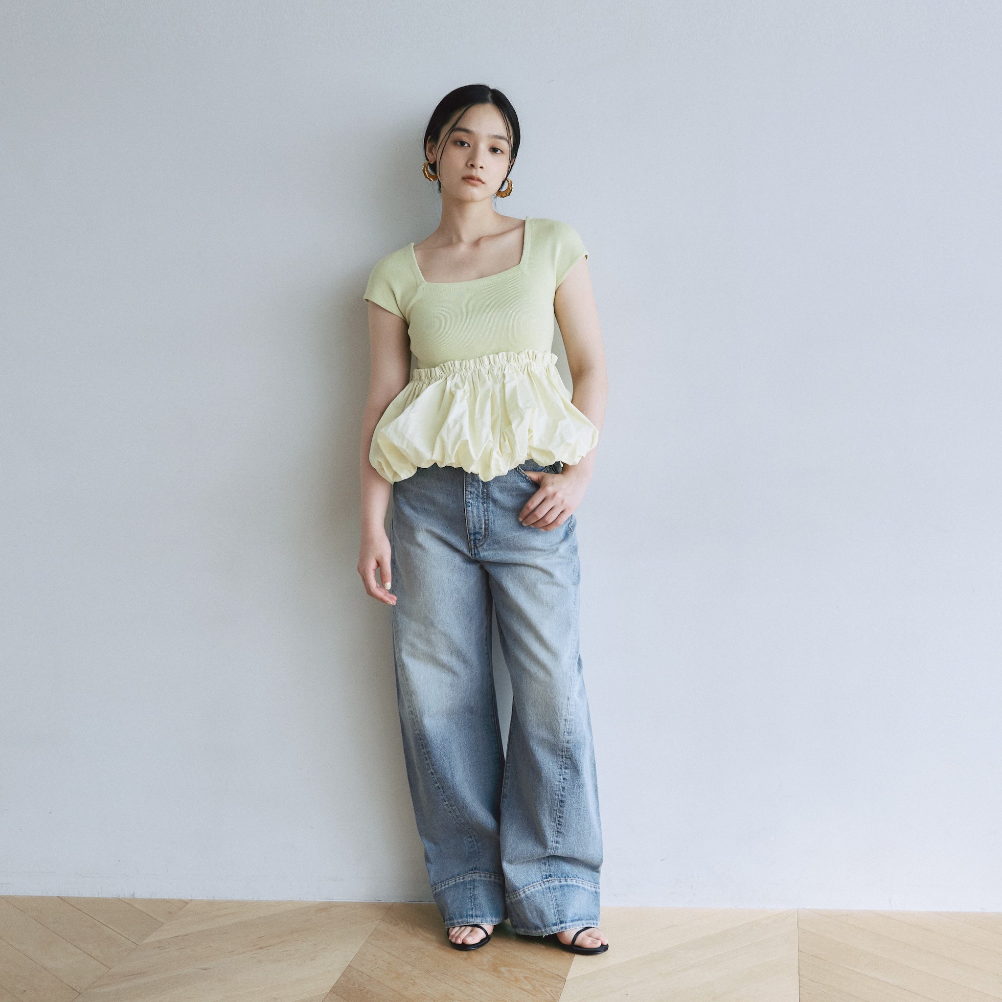 French Sleeve Knit Docking Top