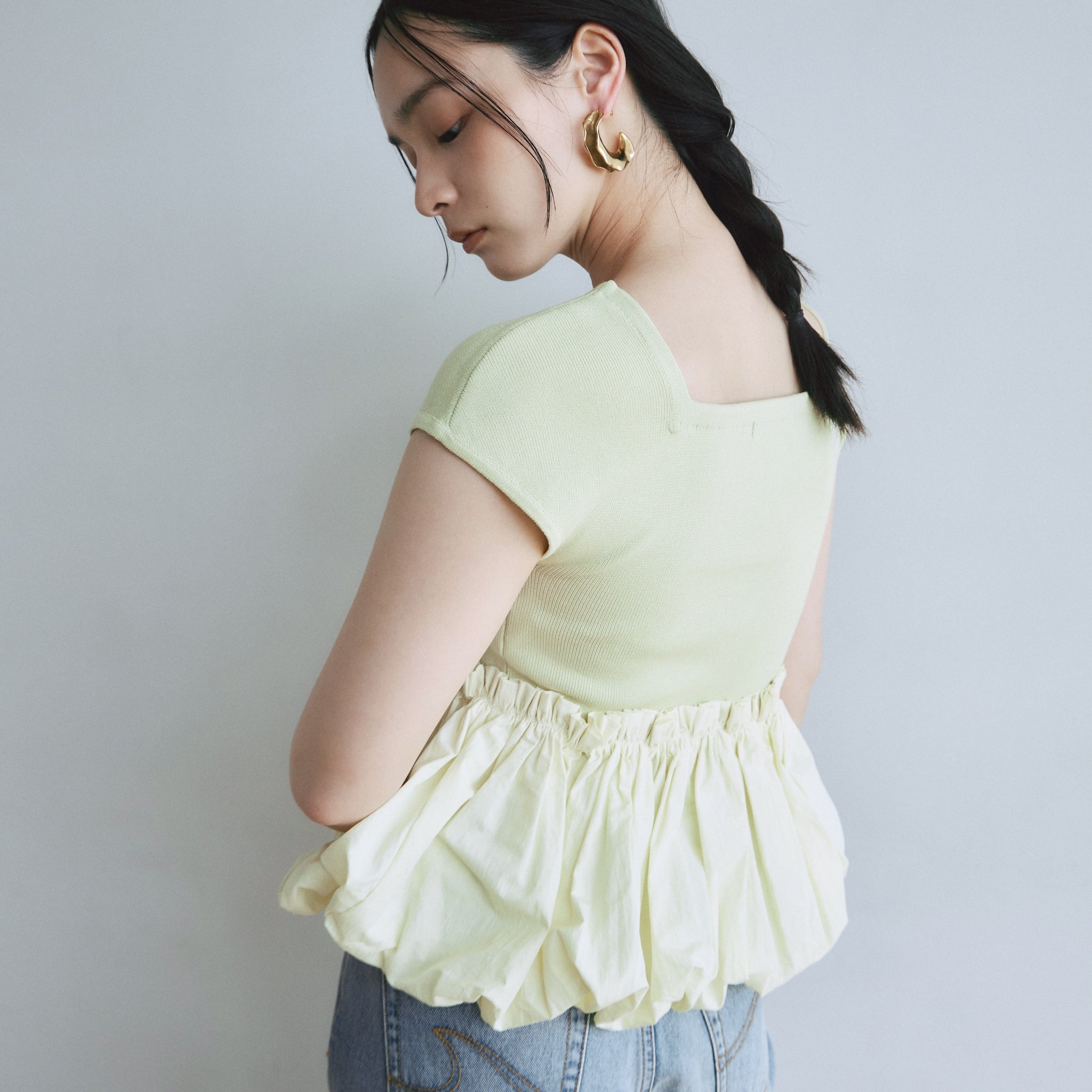 French Sleeve Knit Docking Top