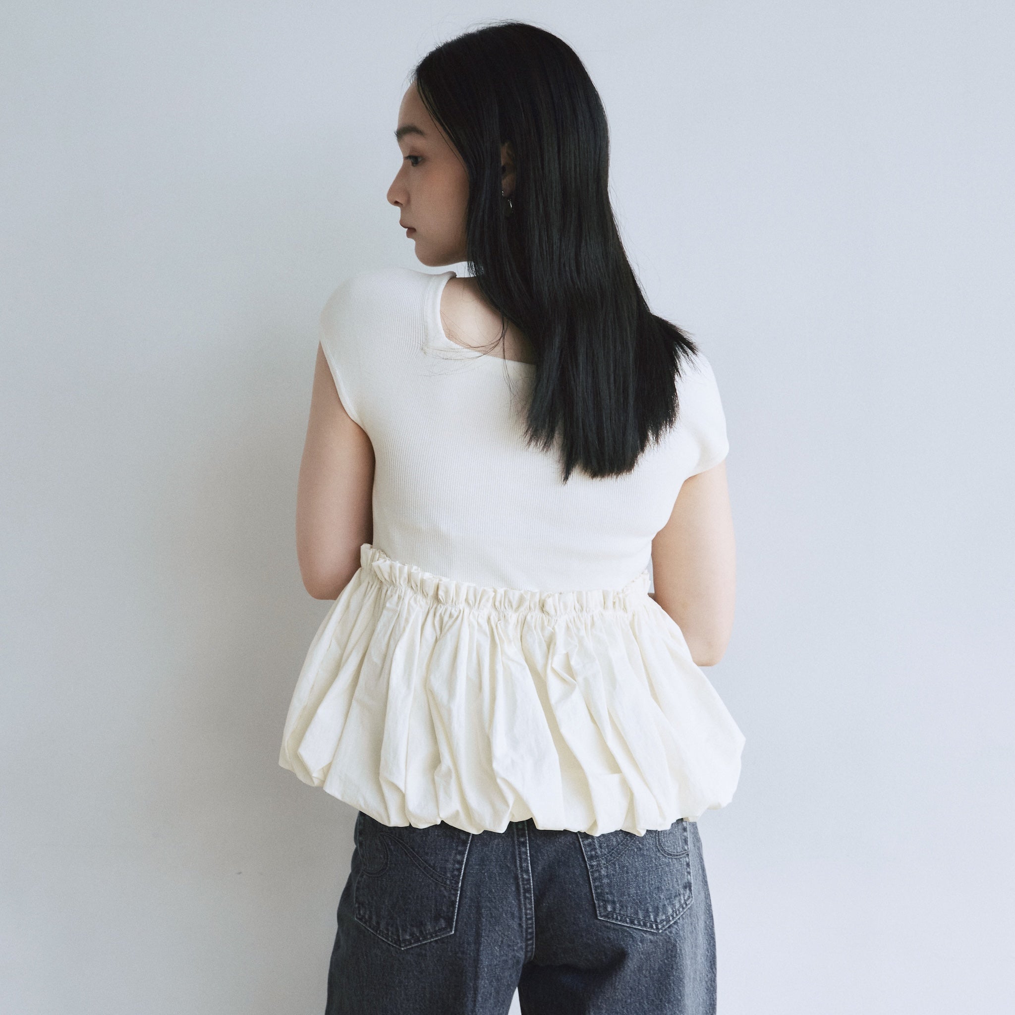 French Sleeve Knit Docking Top