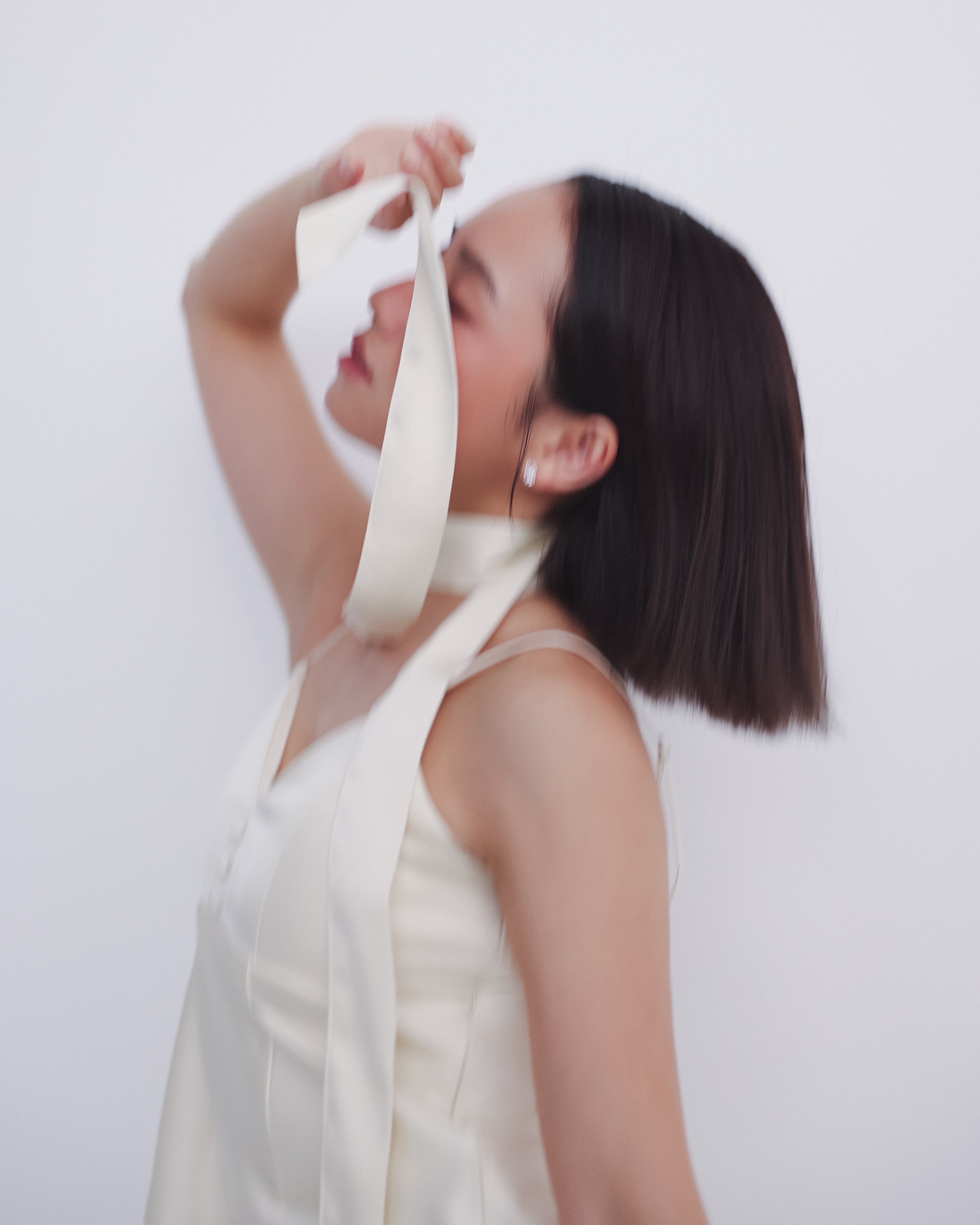 collab Pad-In Skinny Scarf Satin Cami