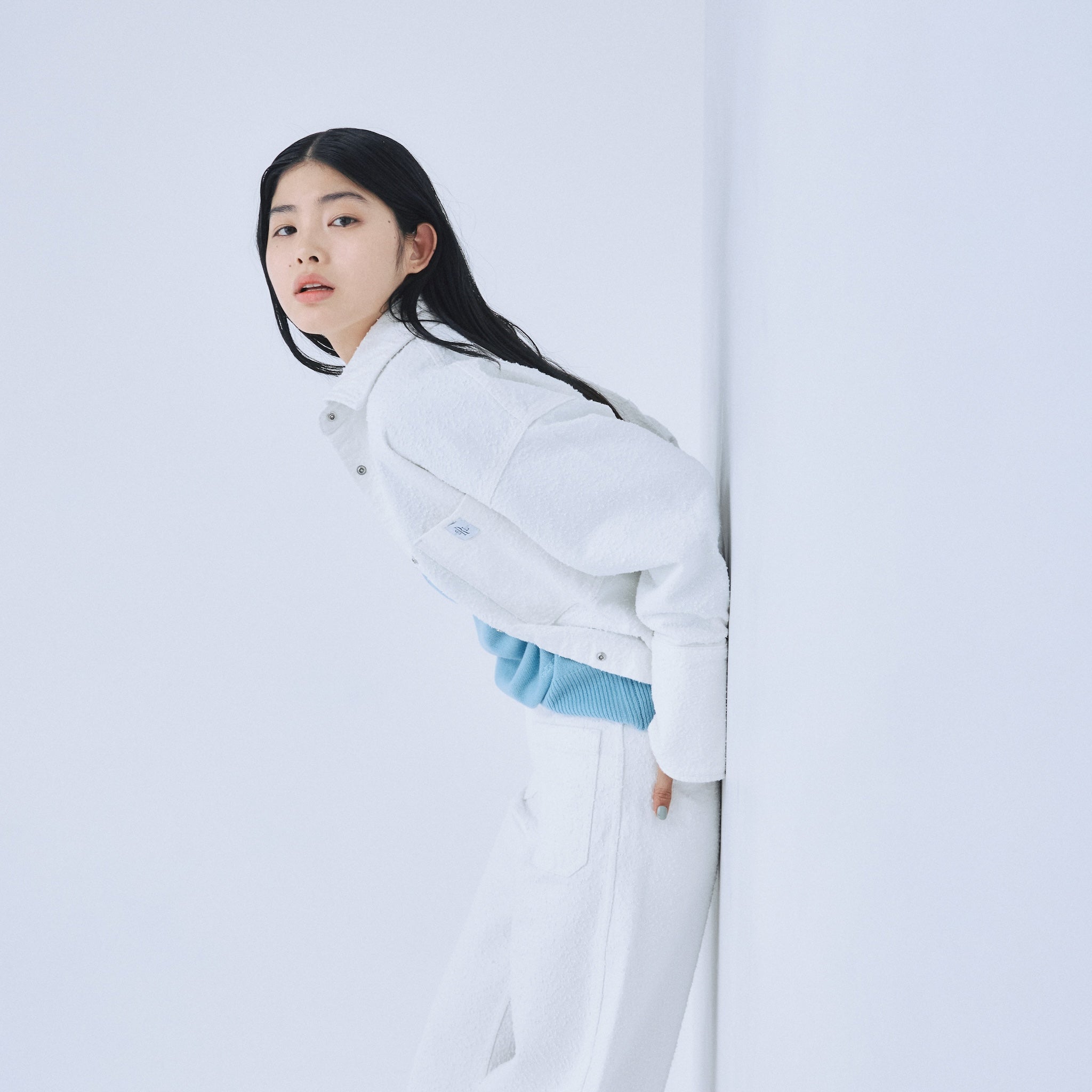 Needle punch material shirt jacket