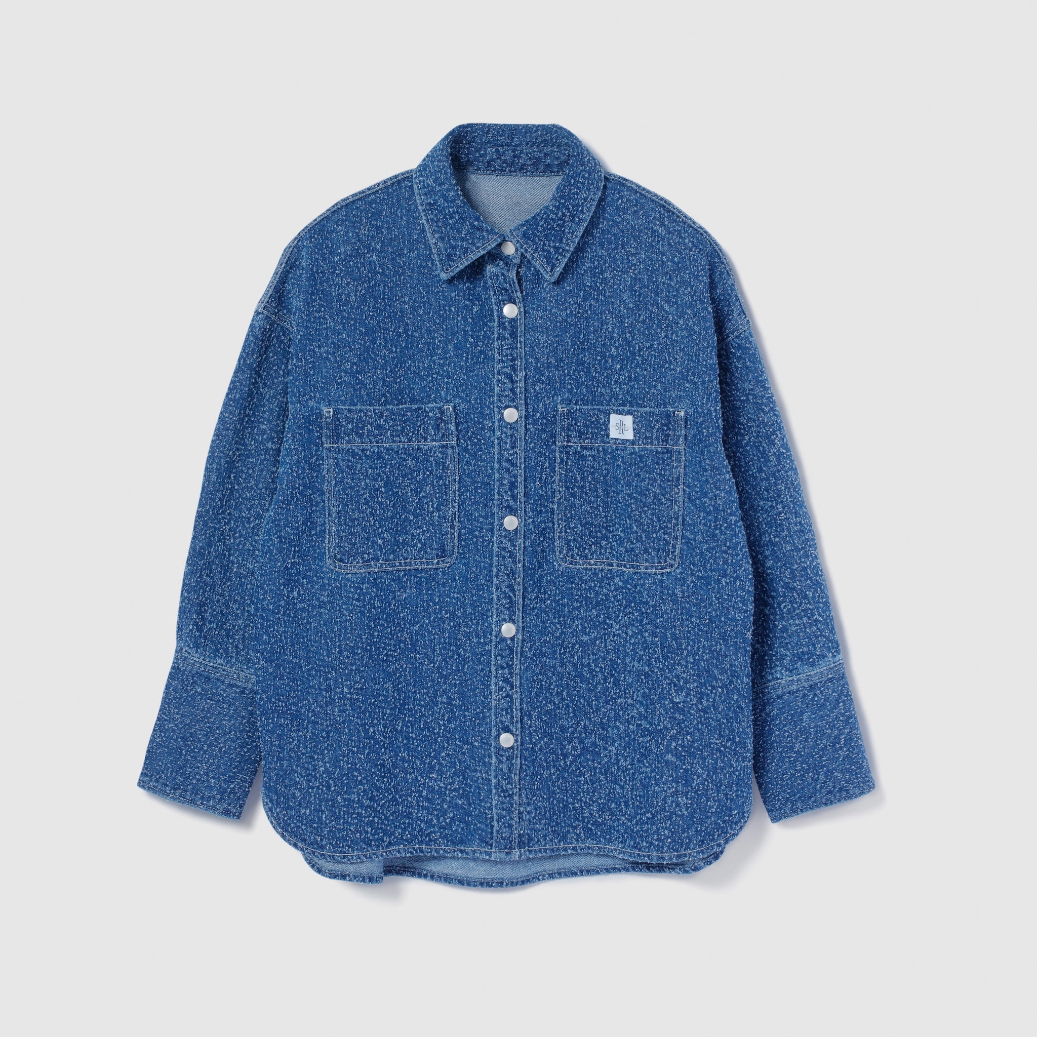 Needle punch material shirt jacket