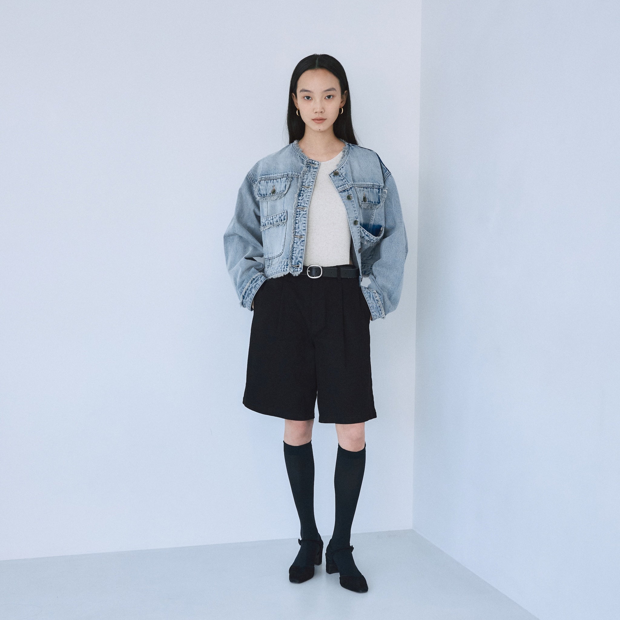 FringeショートDenimジャケット