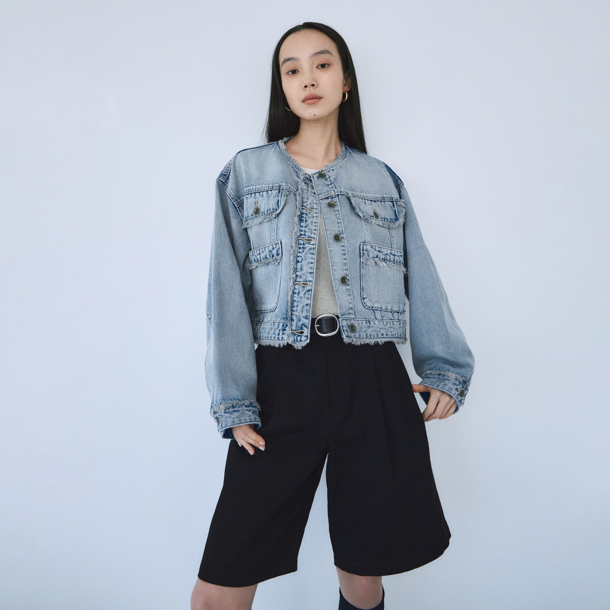 FringeショートDenimジャケット