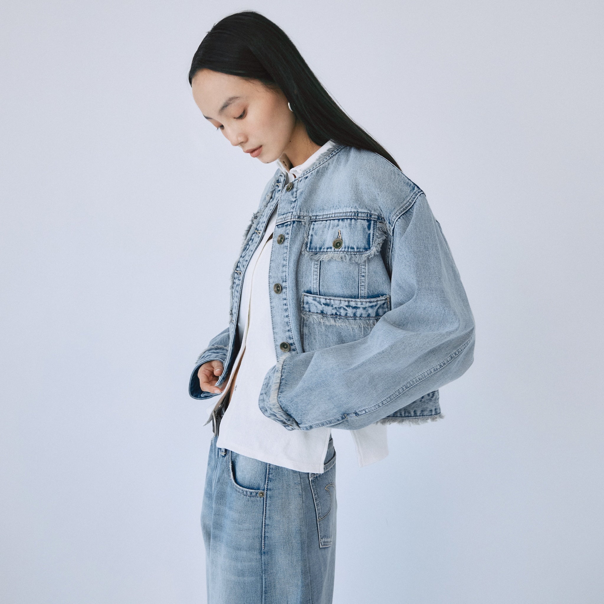 FringeショートDenimジャケット