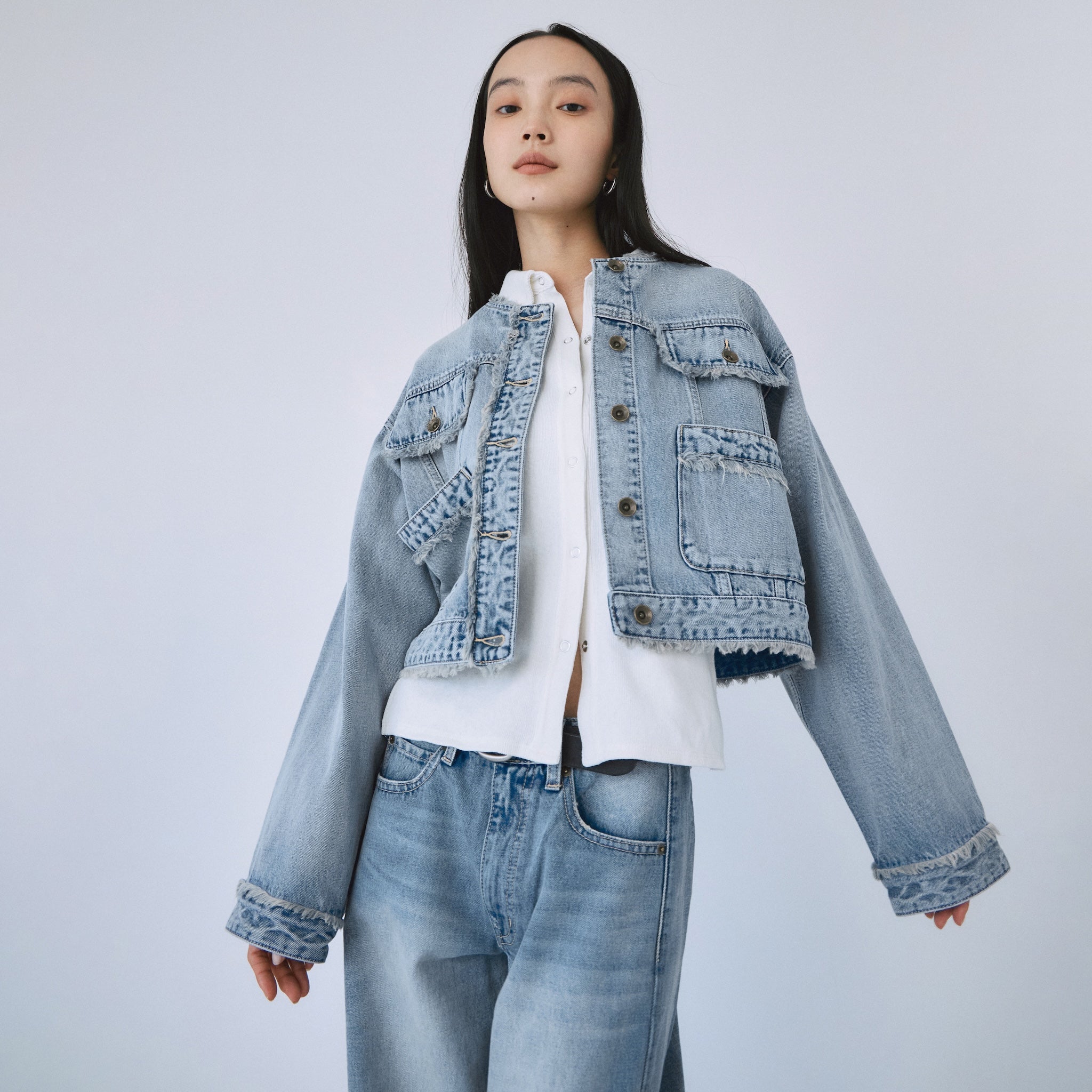 FringeショートDenimジャケット