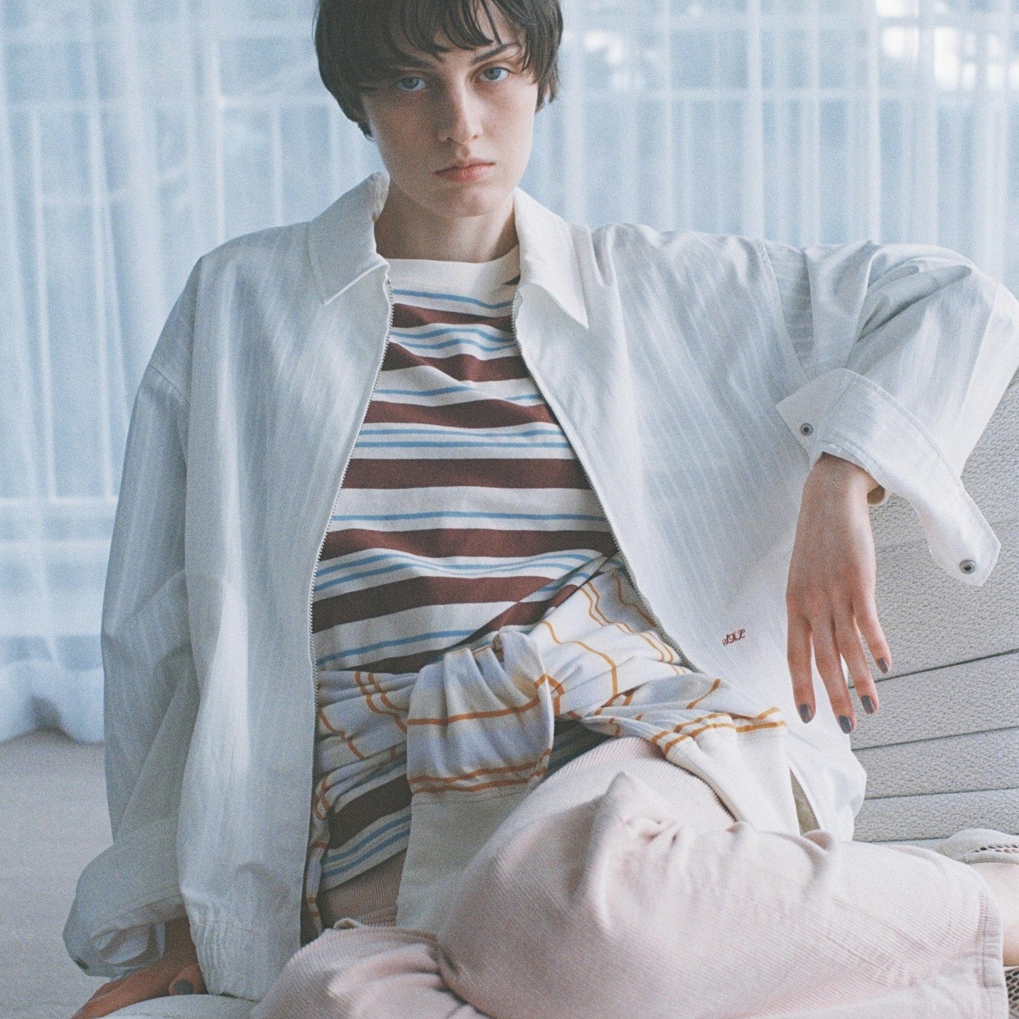 Striped Harrington jacket