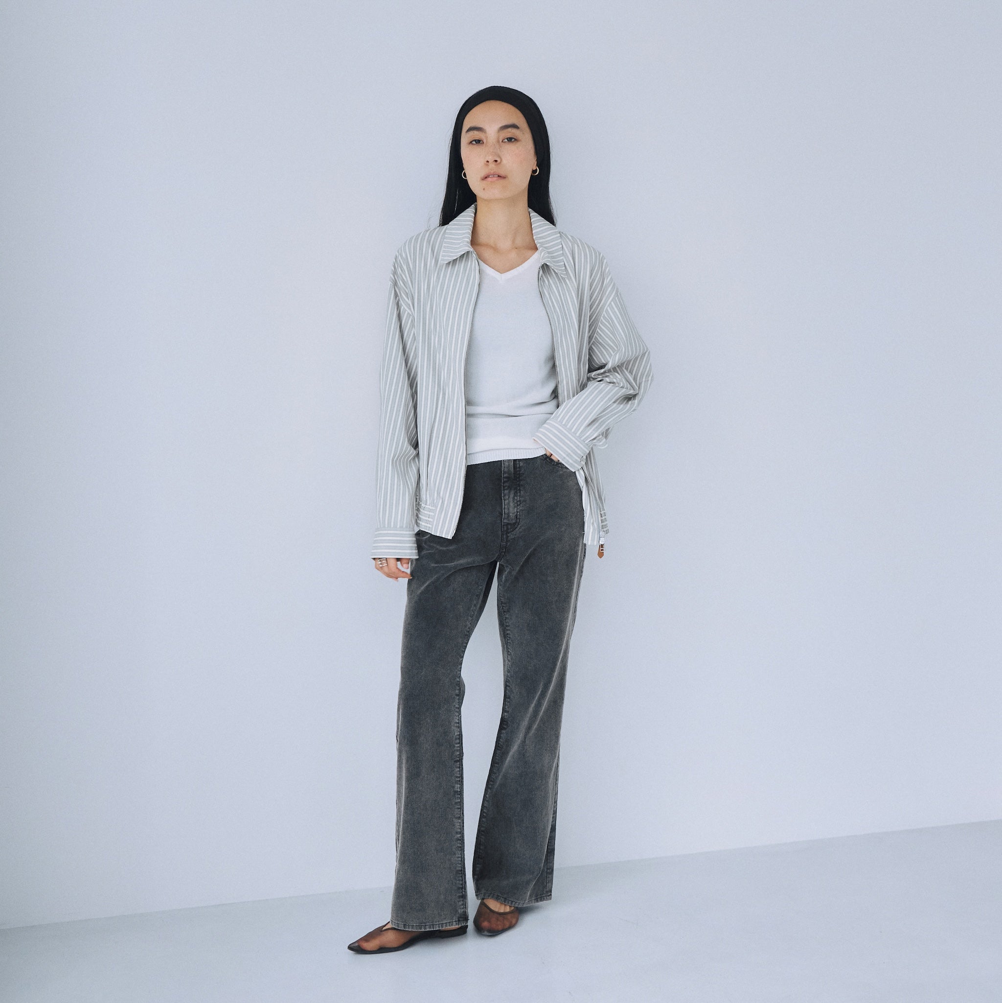 Striped Harrington jacket