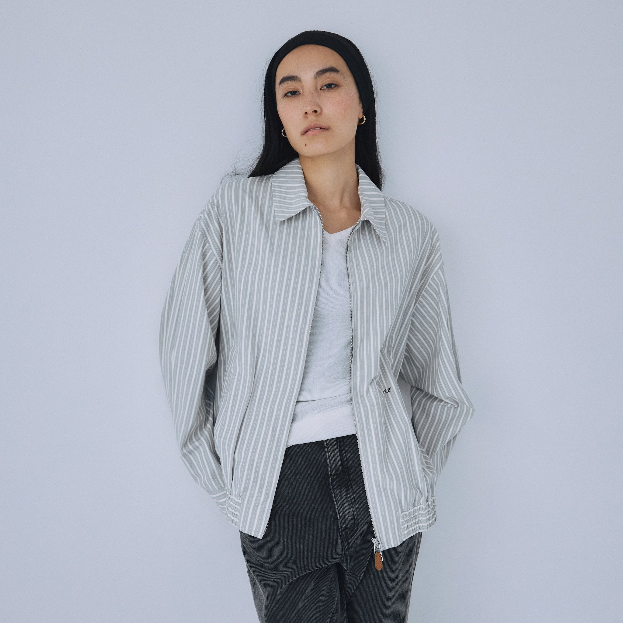 Striped Harrington jacket