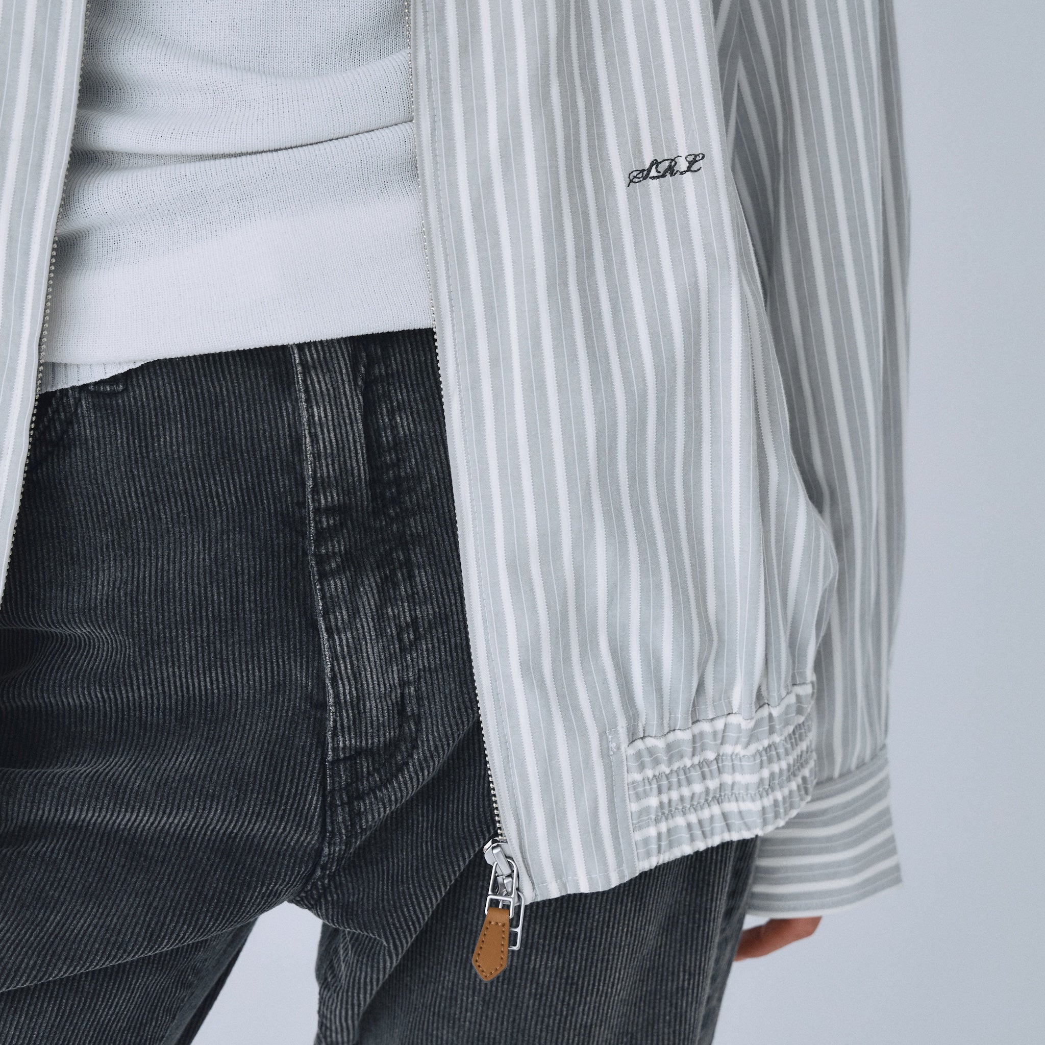 Striped Harrington jacket