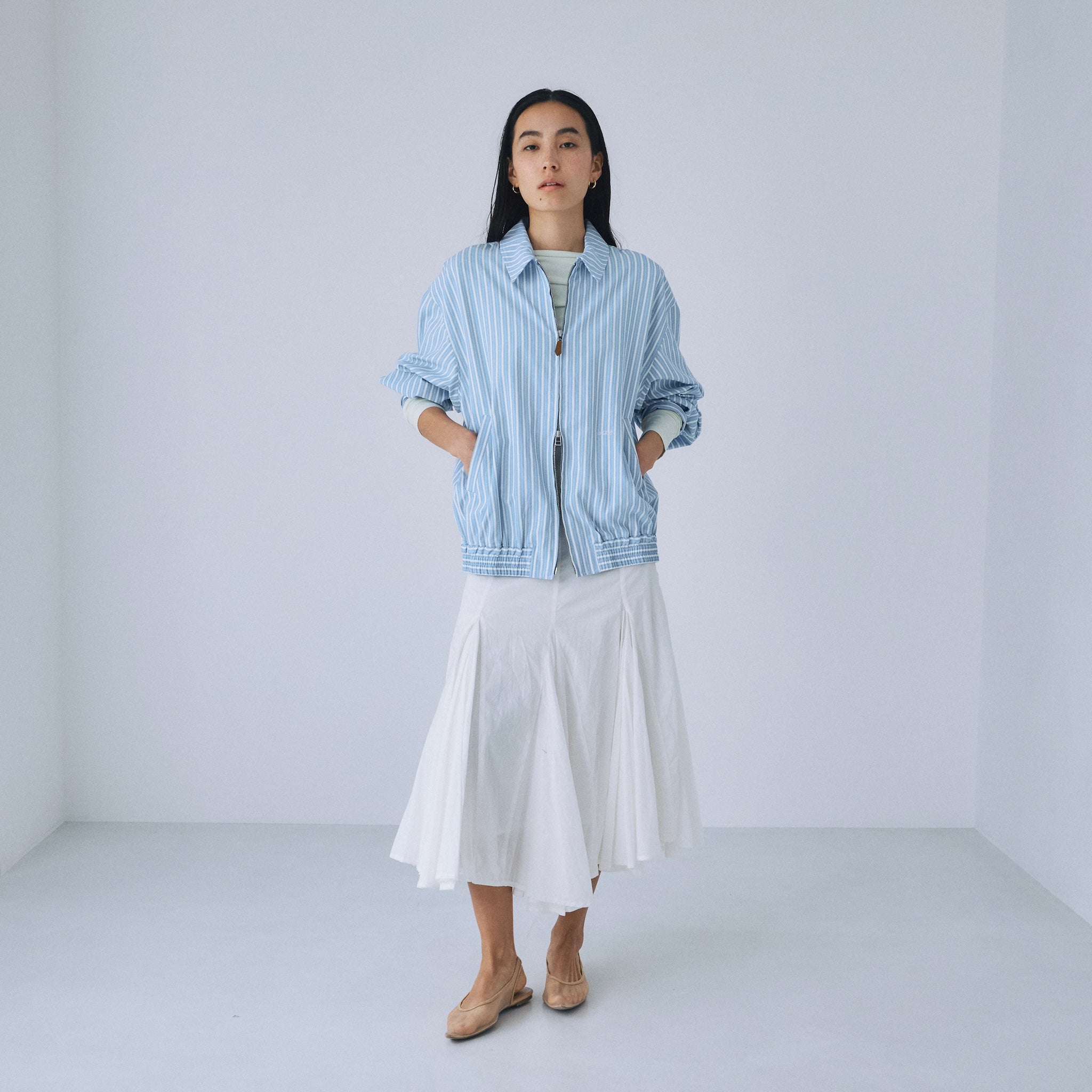 Striped Harrington jacket