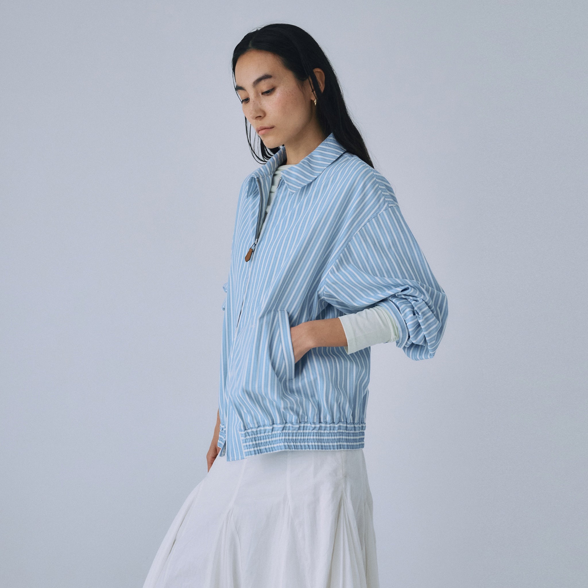 Striped Harrington jacket