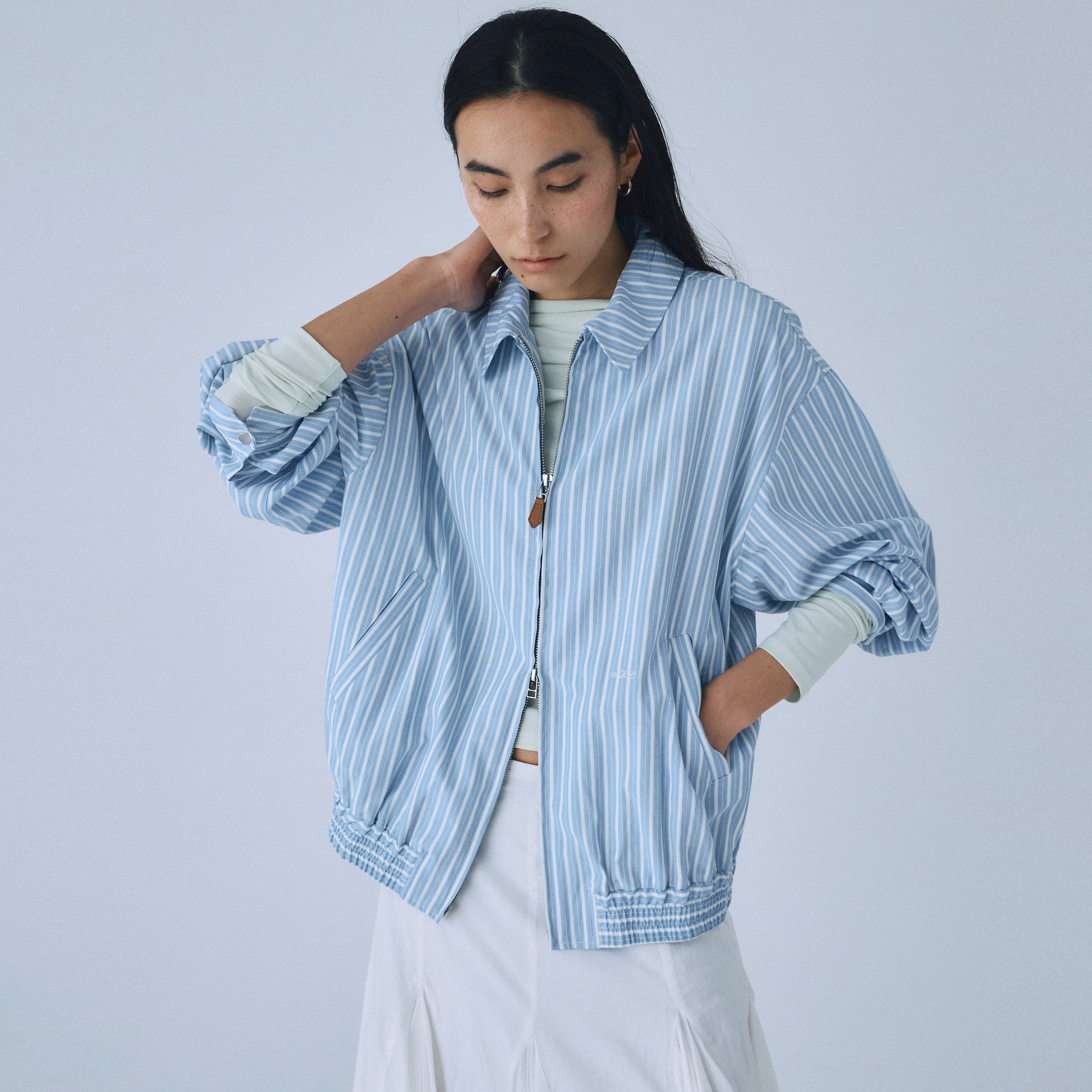 Stripe Harringtonジャケット